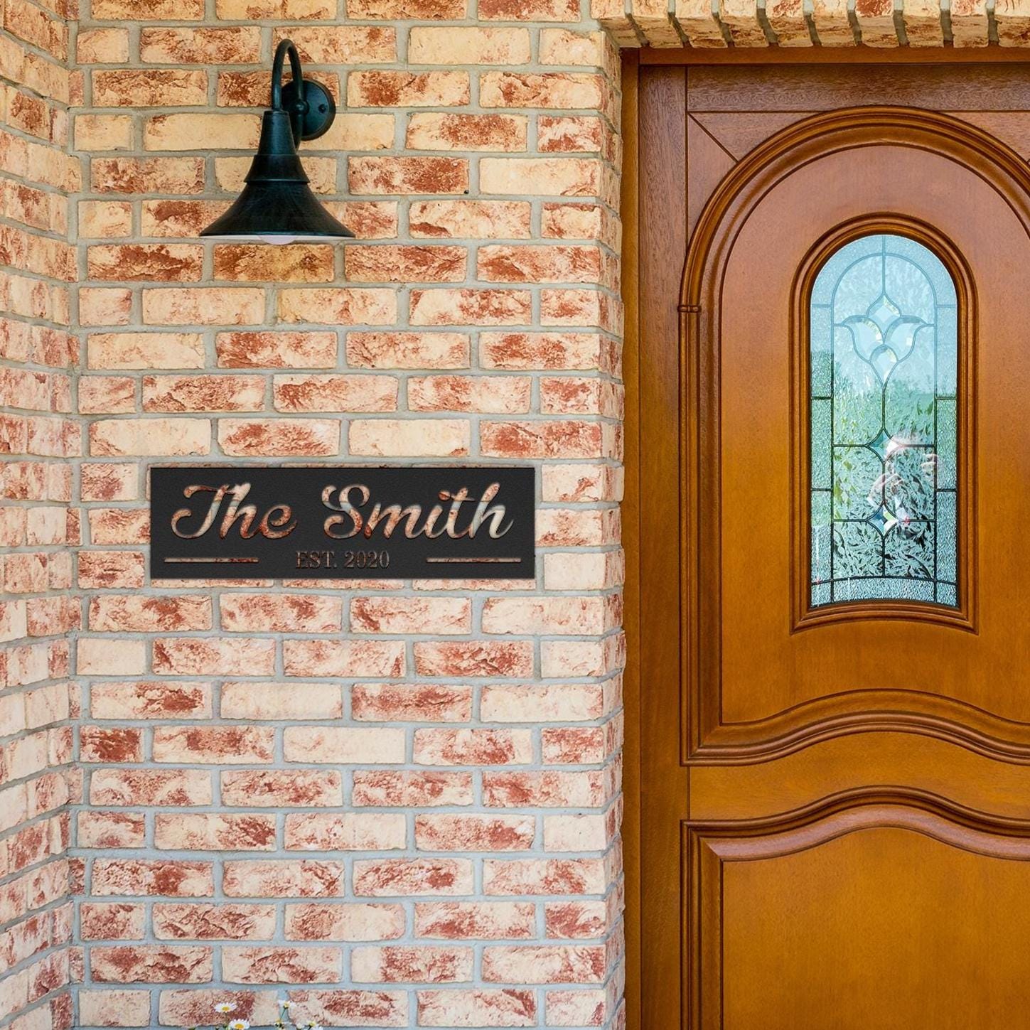 Personalized Family Name Metal Name Sign: Custom Steel Wall Art
