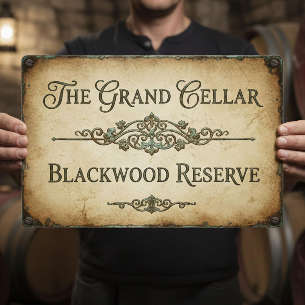 Custom Wine Cellar Metal Sign, Vintage Vineyard Art, Rustic Wine Tasting Room Gift