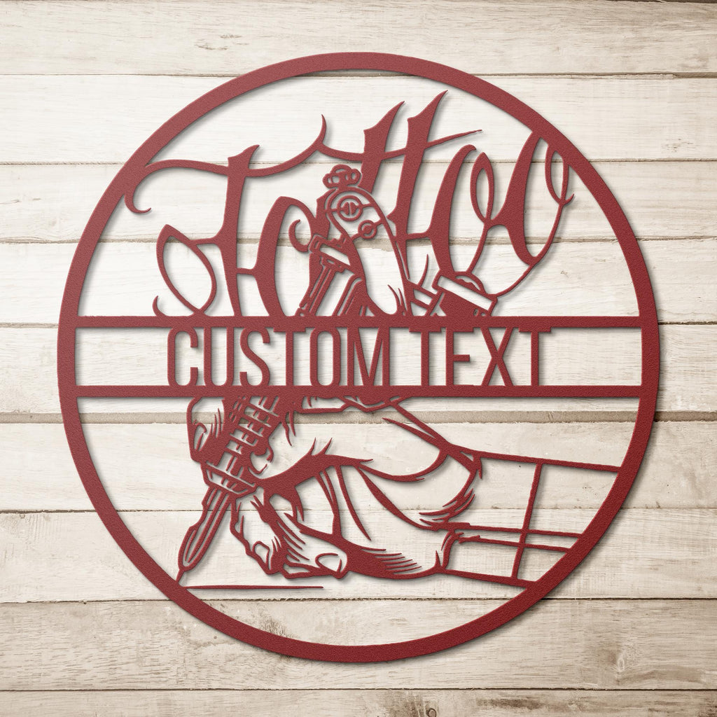 Custom Tattoo Sign - Personalized Studio Metal Art Sign | Unique Artist Gift