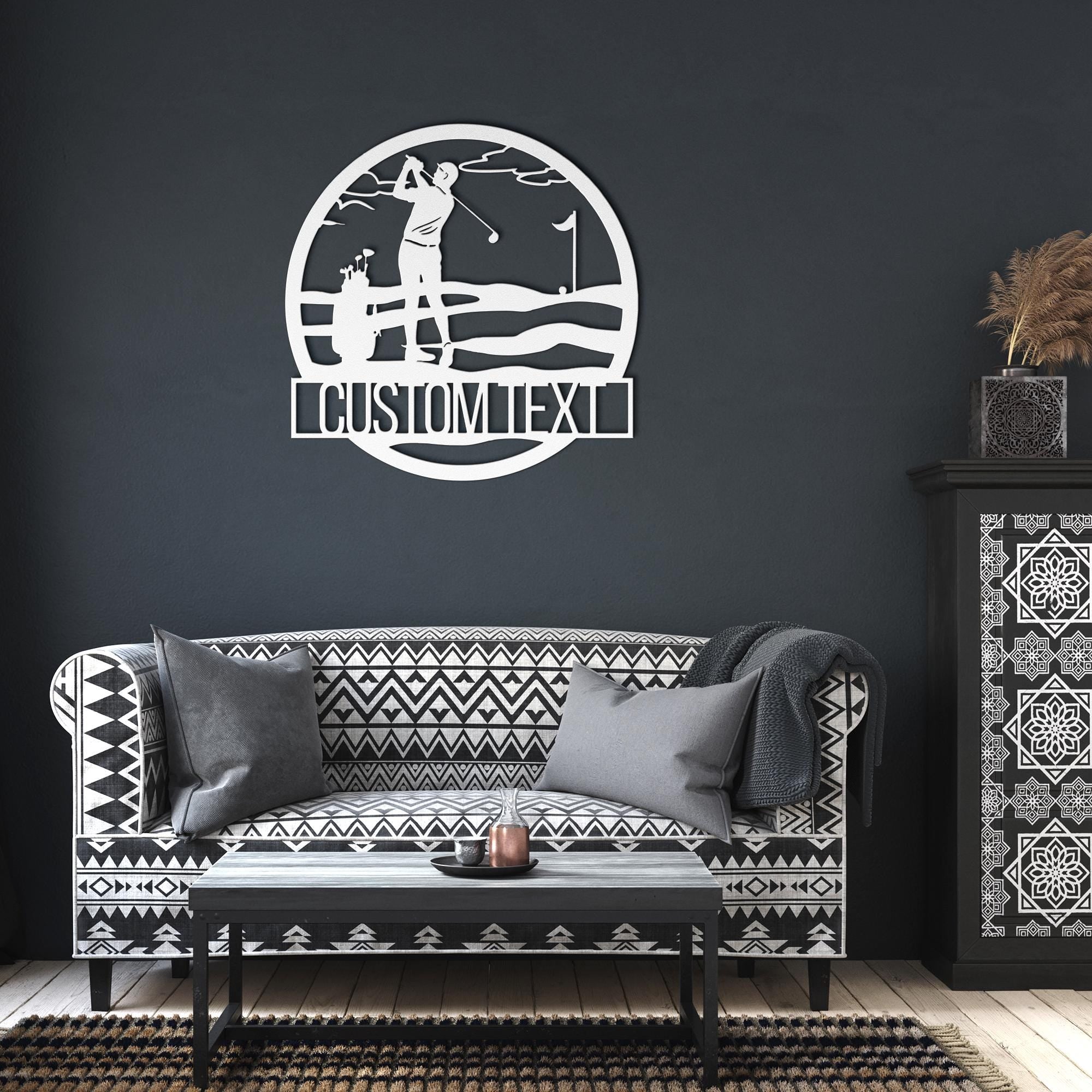 Custom Golfer Metal Sign, Golf Course Wall Decor, Personalized Gift