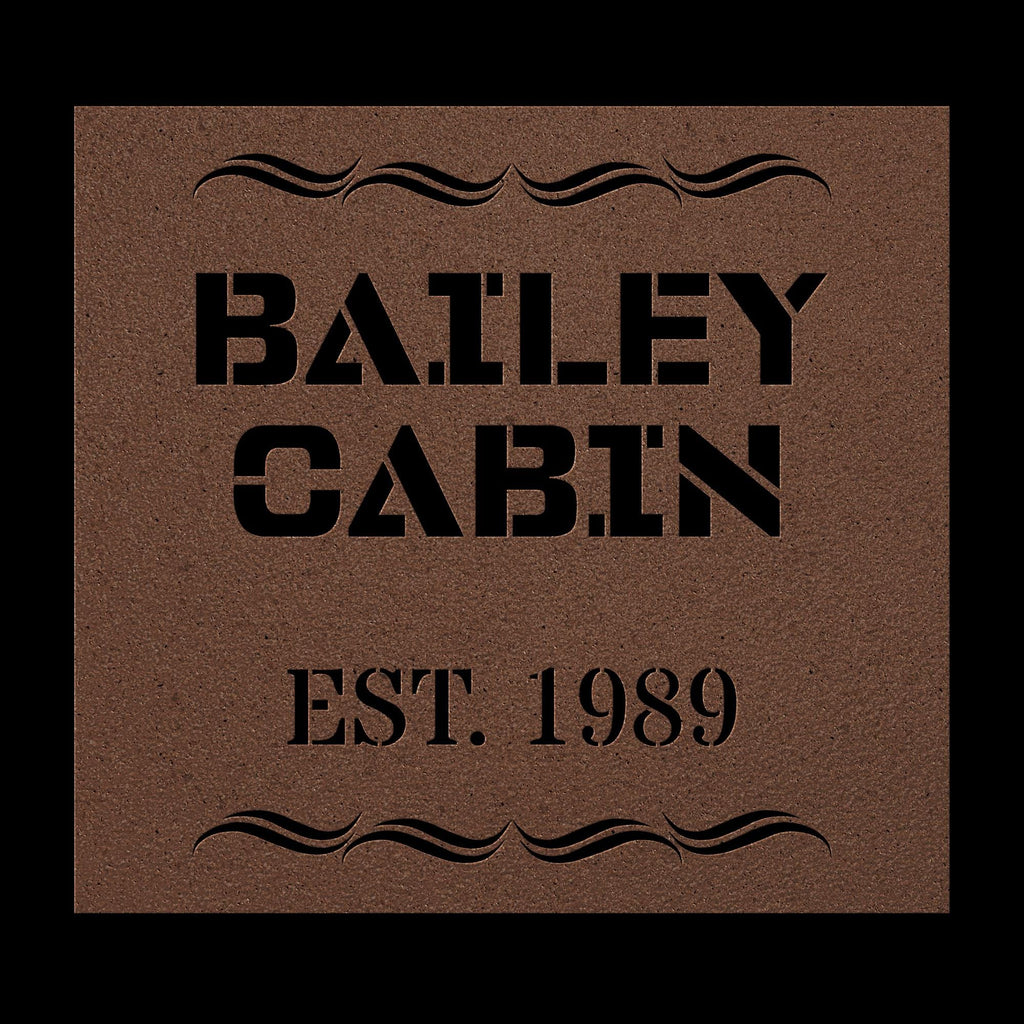 Family Metal Name Sign: Custom Steel Wall Art