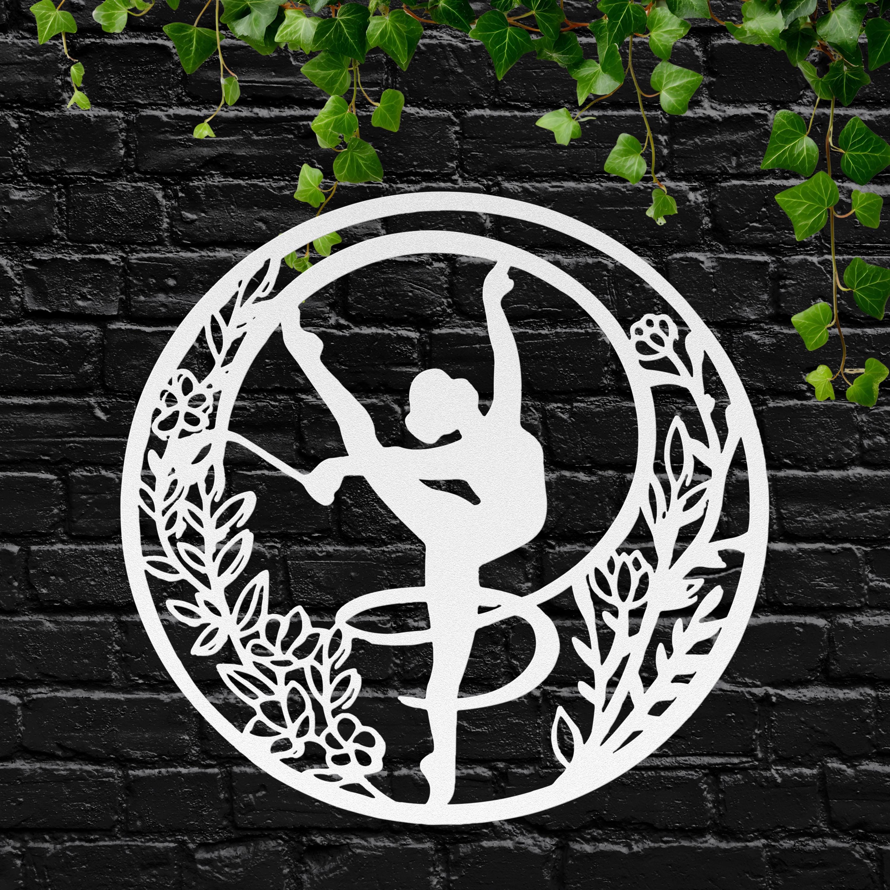 Rhythmic Gymnastics Wall Art - Dancer Silhouette Sign | Custom Metal Decoration
