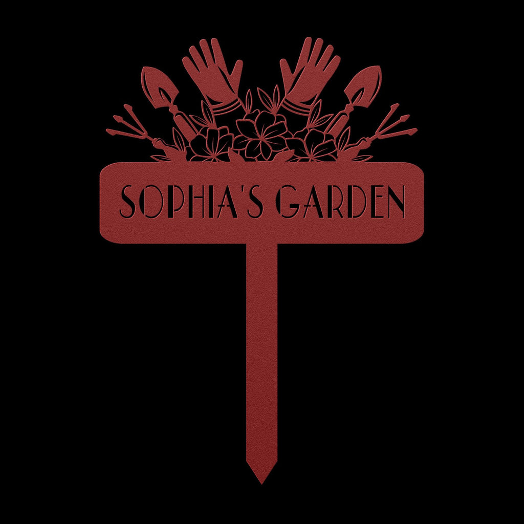 Custom Metal Garden Sign: Personalized Garden Decor with Tools