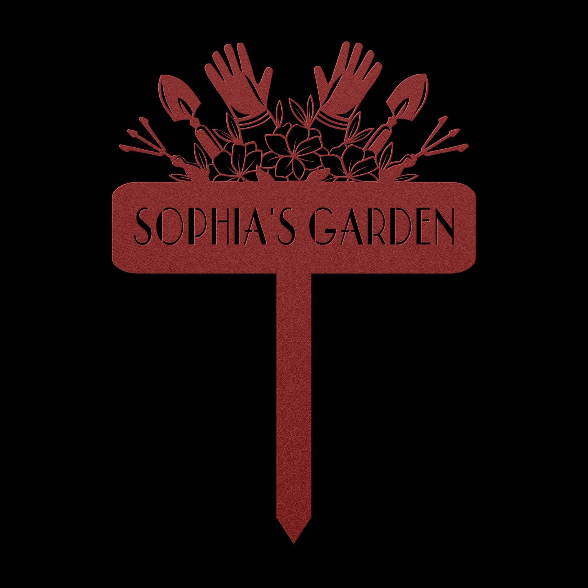 Custom Metal Garden Sign: Personalized Garden Decor with Tools