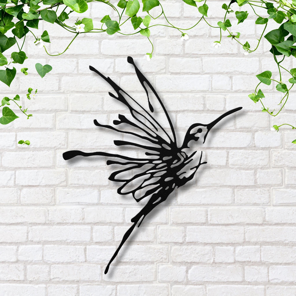 Hummingbird Metal Wall Art, Bird Silhouette Sign, Garden Decor, Nature Lover Gift, Minimalist Bird Art