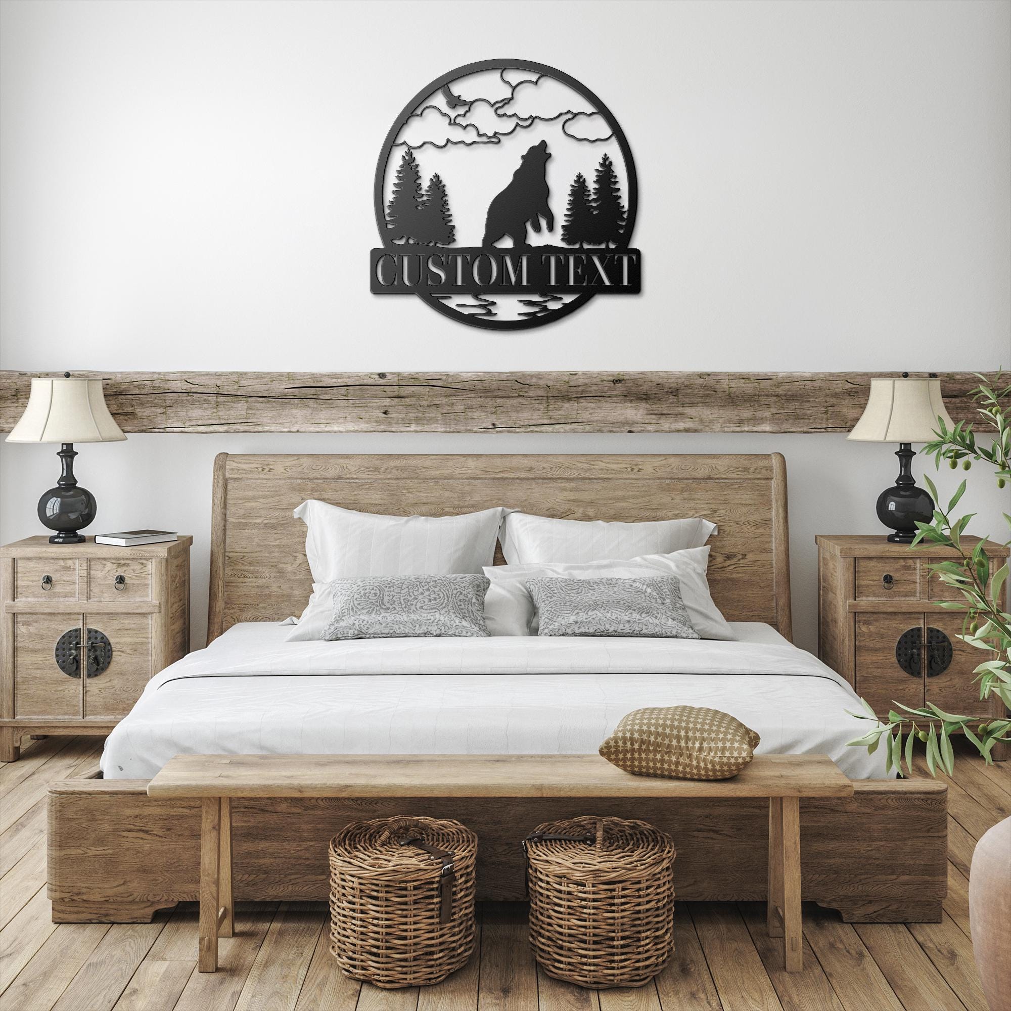 Personalized Bear Sign, Forest Wall Art, Custom Wildlife Decor, Mountain Cabin Sign, Die Cut Metal Art, Rustic Nature Home Gift