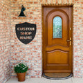 Custom Shield Metal Sign: Personalized Shop Name, Logo