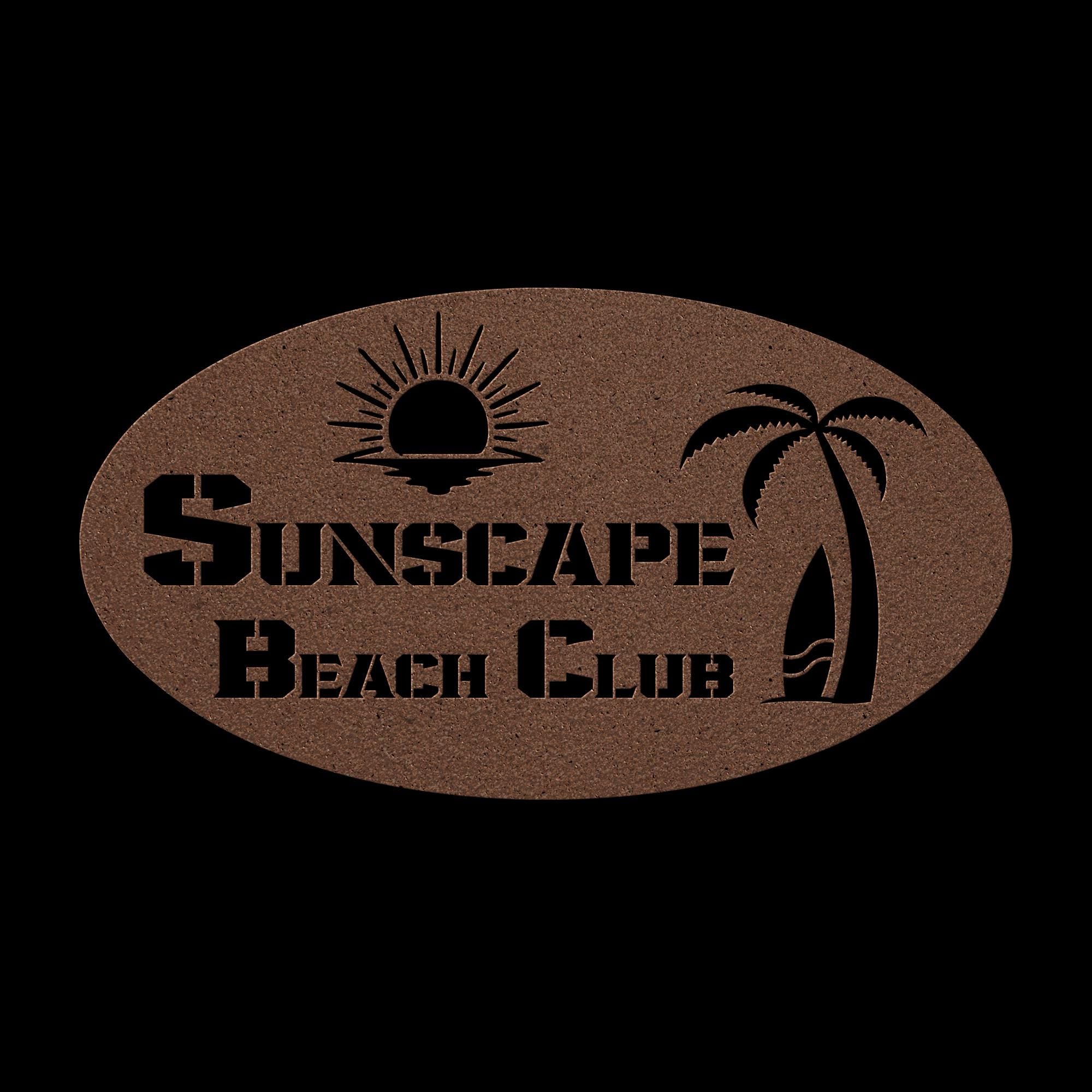 Custom Beach House Metal Sign: Personalized Palm Tree Decor