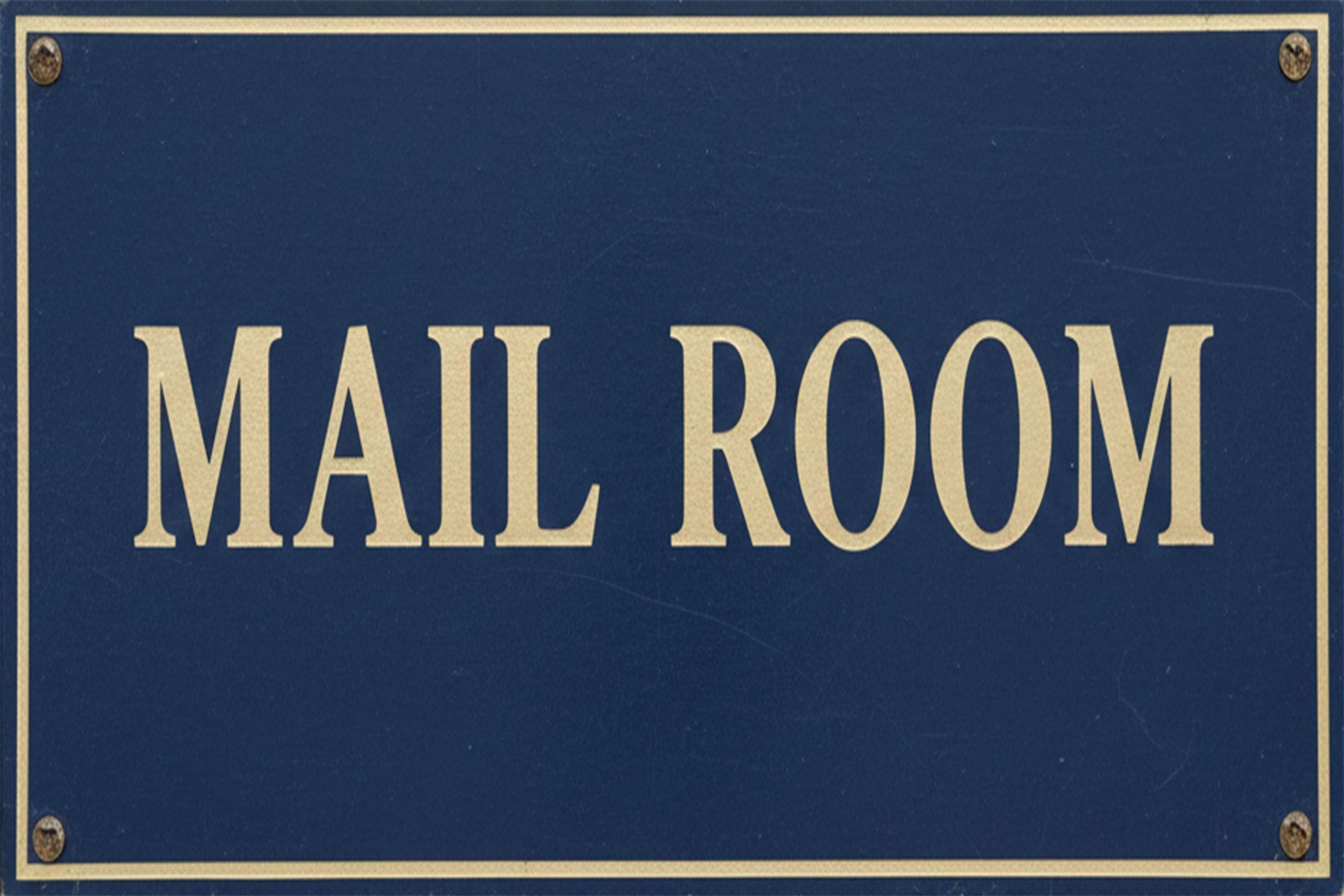 Professional Mail Room Sign, Office Business Metal Plaque, Post Office Wayfinding Decor