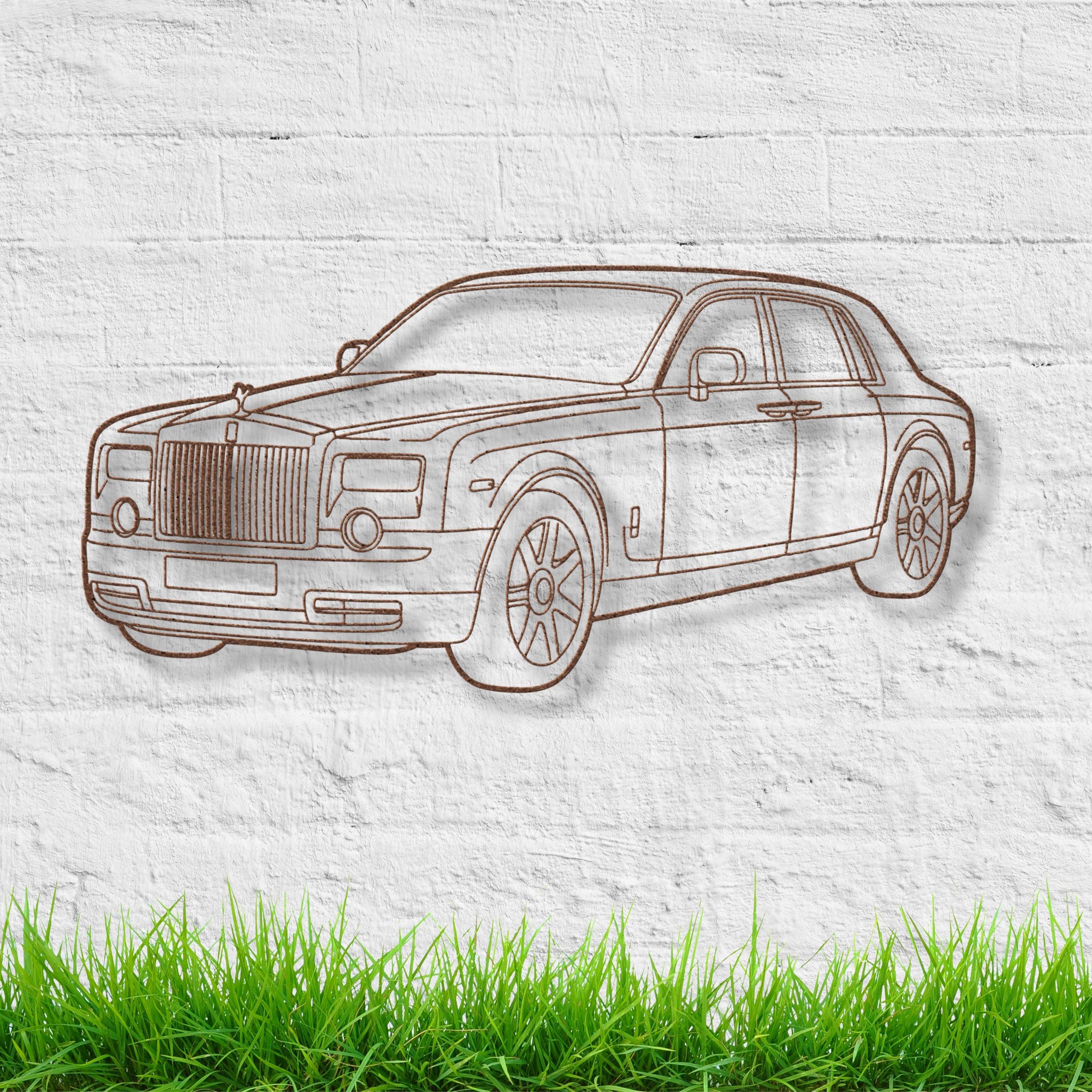 Custom Car Portrait From Photo, Metal Wall Art, Automotive Silhouette, Garage Decor Gift