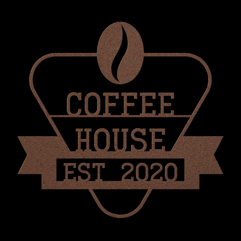 Custom Metal Coffee Shop Logo Sign: Personalized Business Decor