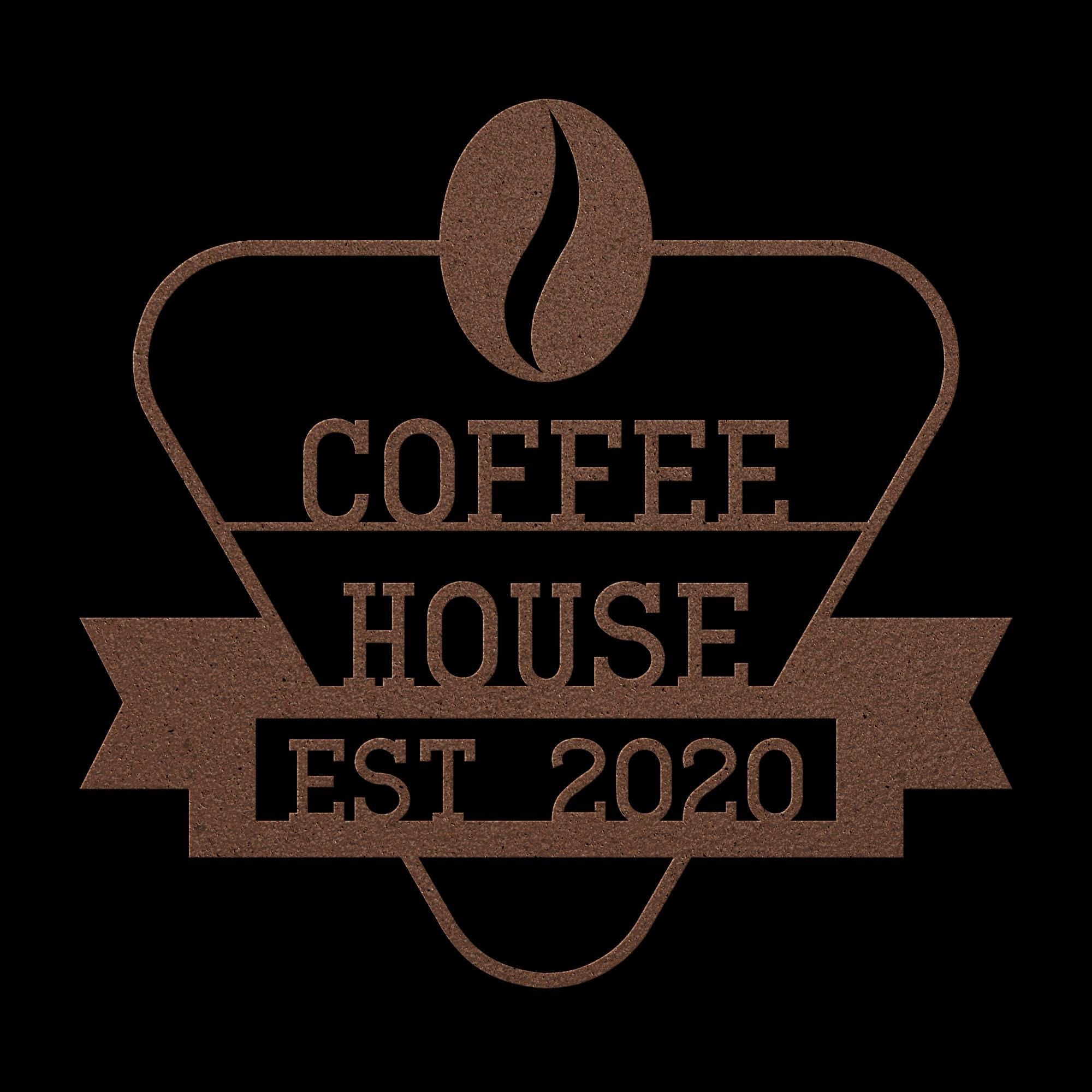 Custom Metal Coffee Shop Logo Sign: Personalized Business Decor