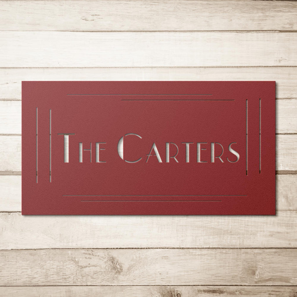 Custom Metal Family Name Sign - Personalized Housewarming Gift