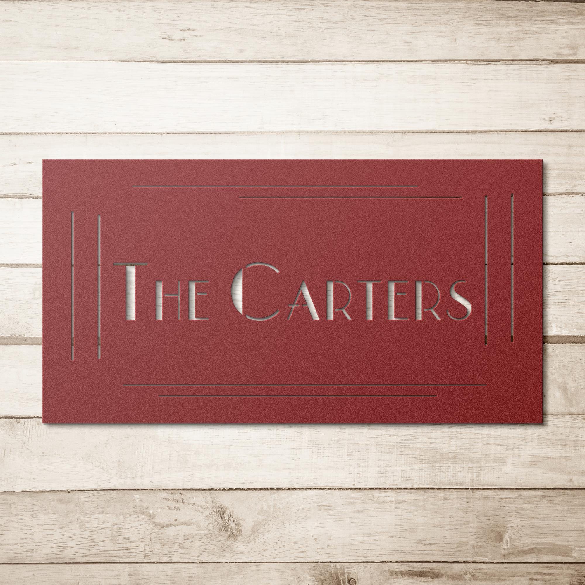 Custom Metal Family Name Sign - Personalized Housewarming Gift