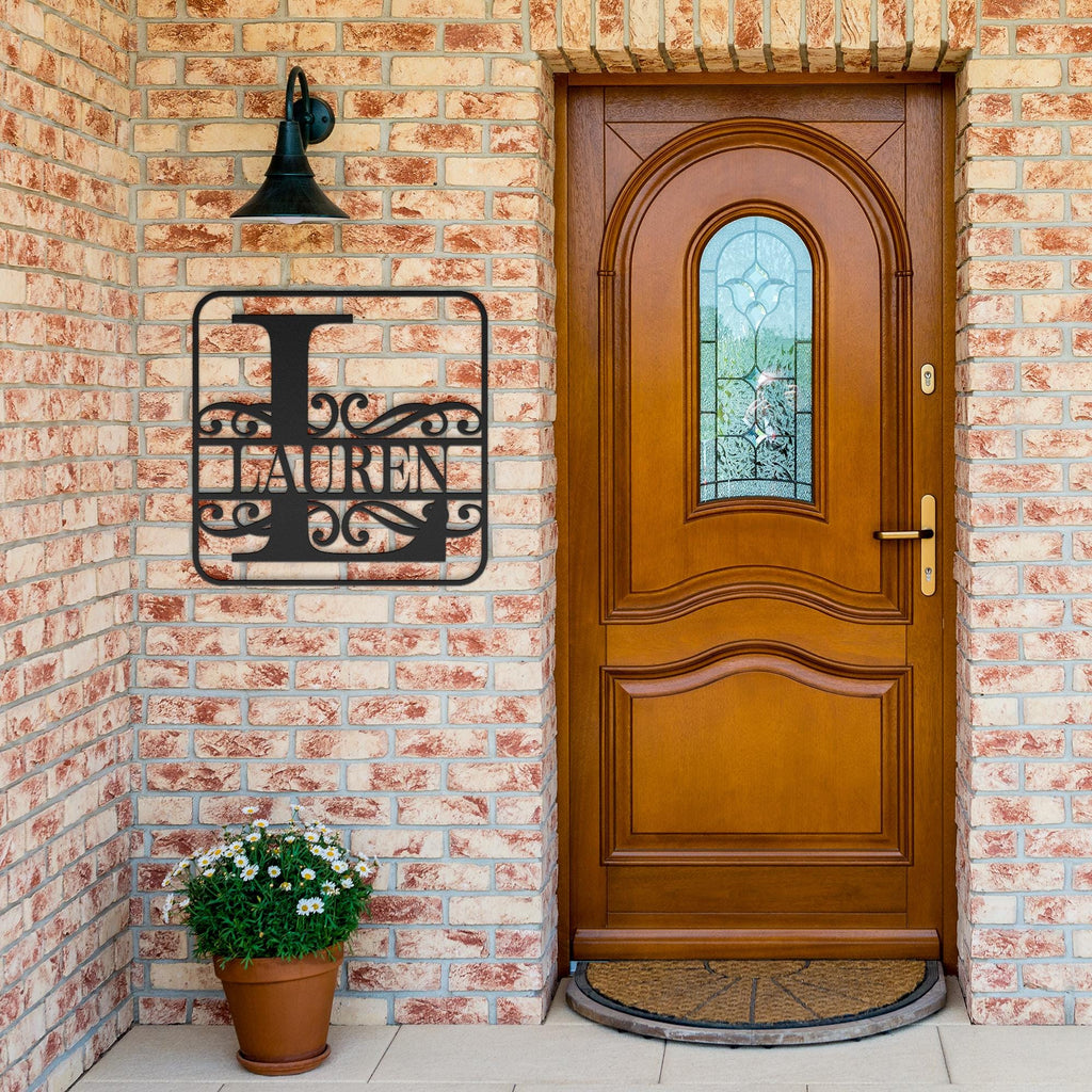 Custom Metal Last Name Sign - Redval Font Family Name Wall Decor