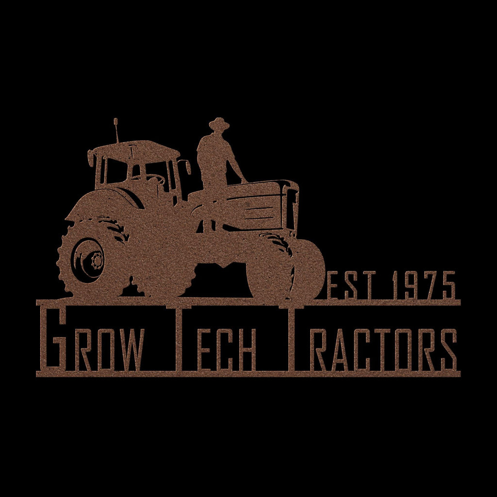 Personalized Metal Farm Sign: Tractor Farmhouse Decor