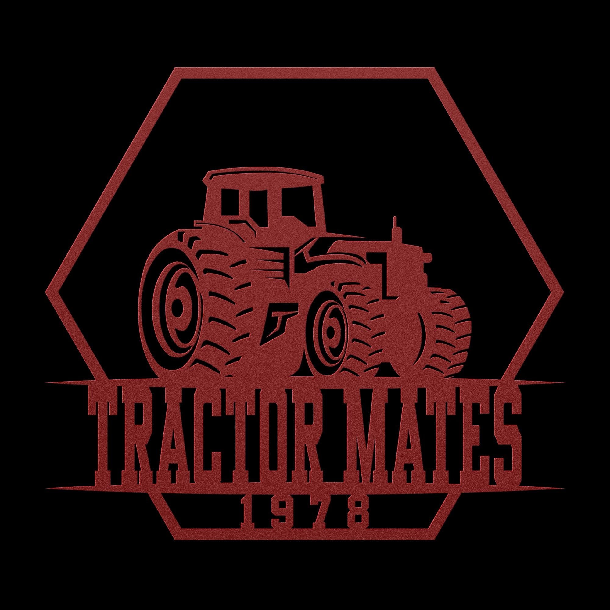 Custom Tractor Metal Farm Sign: Personalized Farmhouse Decor