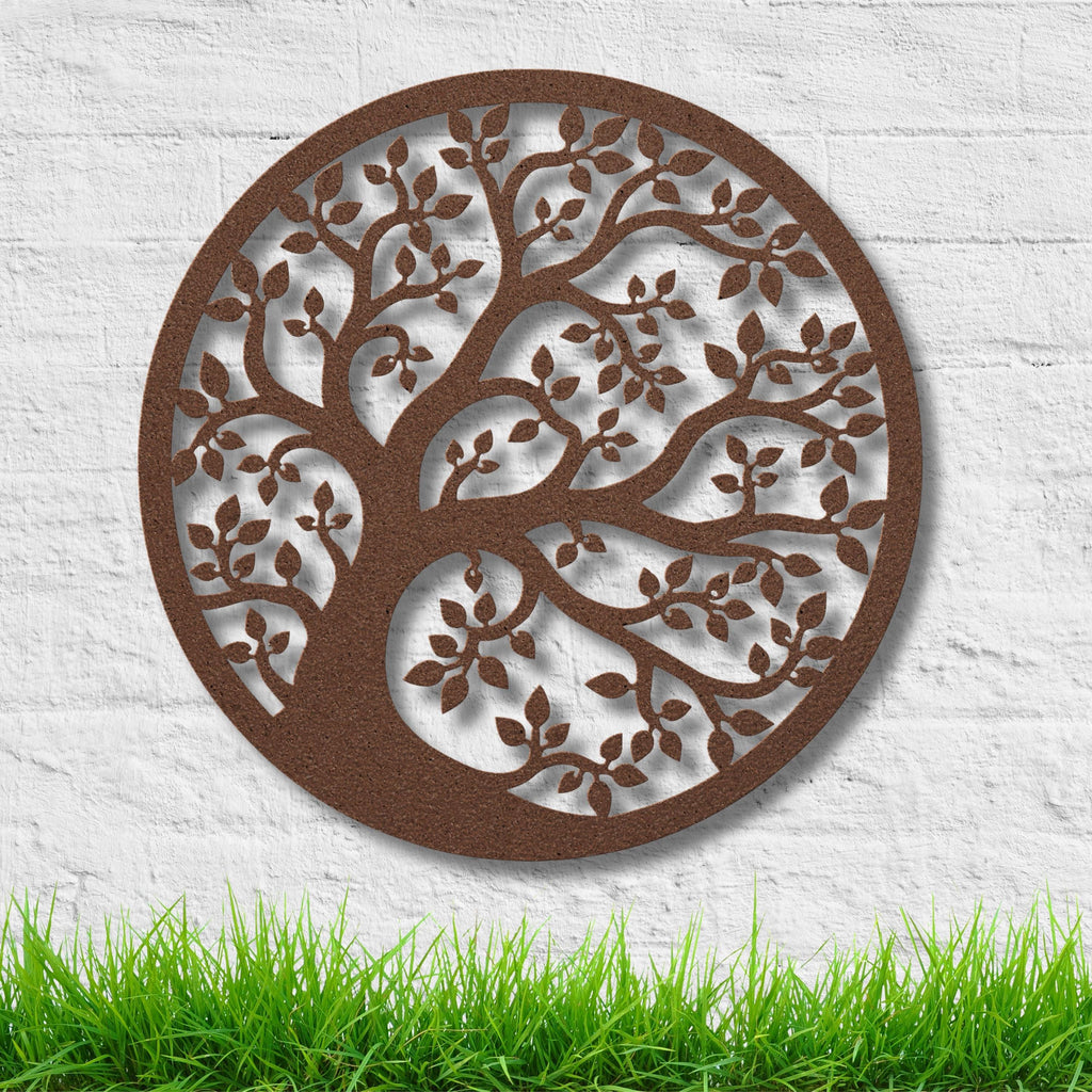 Tree of Life Metal Wall Art, Round Nature Sign, Family Roots, Home Decor