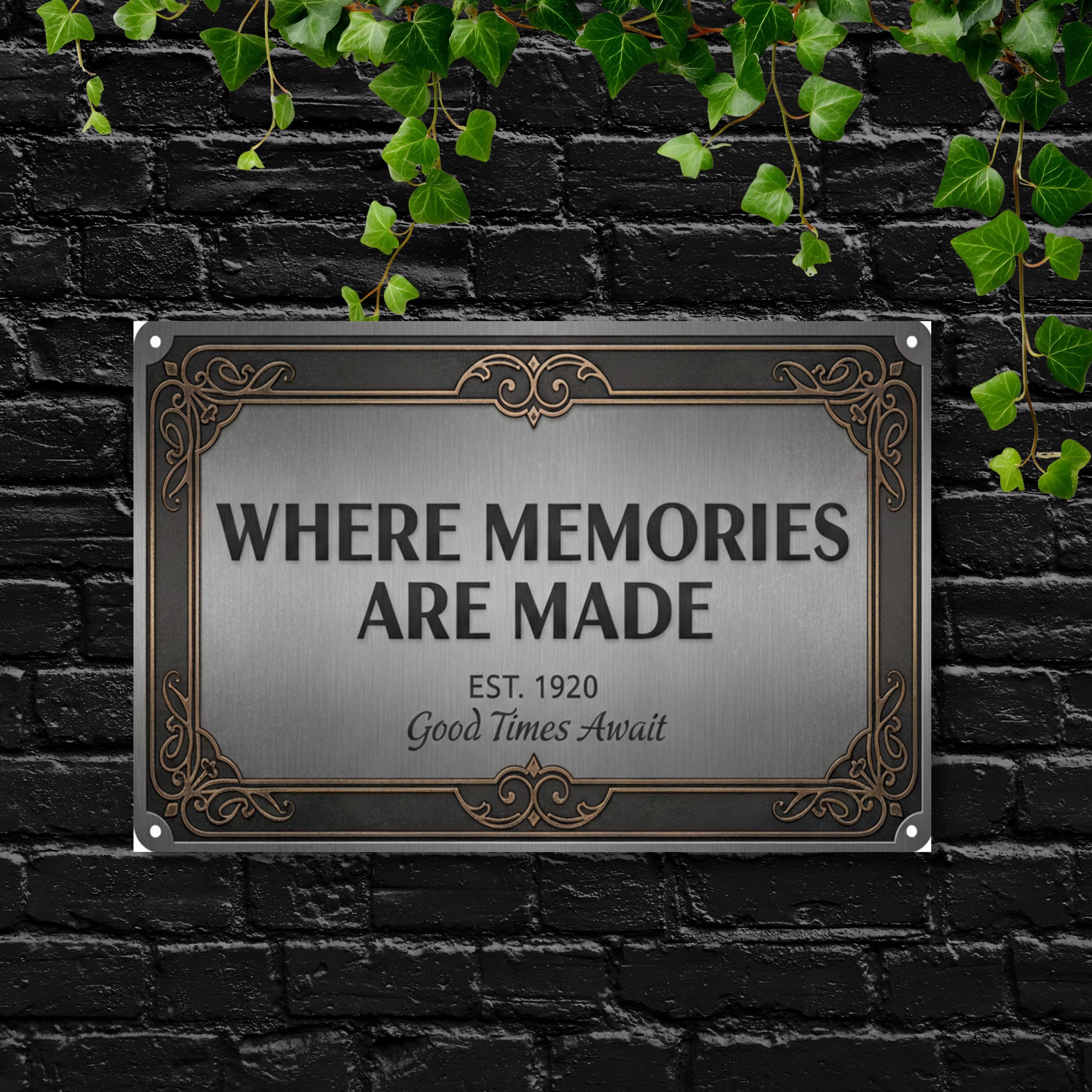 Custom Established Metal Sign, Vintage Anniversary Plaque, Personalized Family Name Gift, Wall Decor