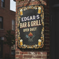 Custom Bar Metal Sign - Personalized Bar Sign | Man Cave Decor & Beer BBQ Gift