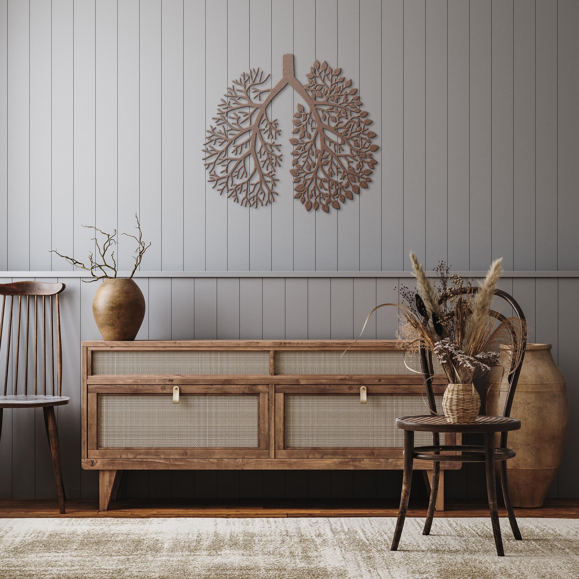 Tree Lungs Metal Art – Die Cut Botanical Wall Art | Sustainable Nature Inspired Decor