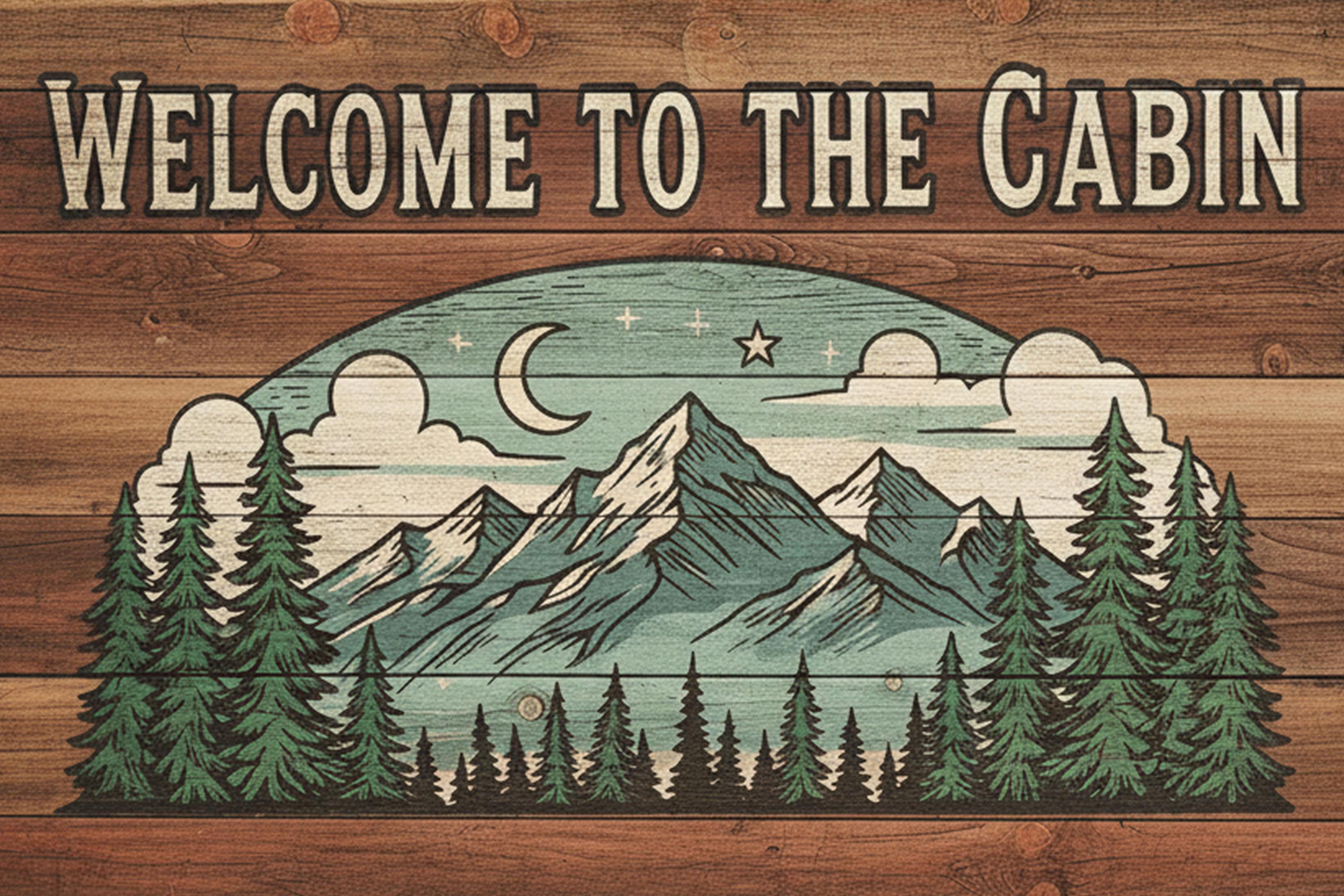Welcome Cabin Sign - Custom Rustic Wood Sign | Mountain Decor & Personalized Gift