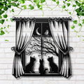 Cats Window Metal Wall Art, Moonlit Night Pet Decor, Cat Lover Gift, Feline Wall Sign