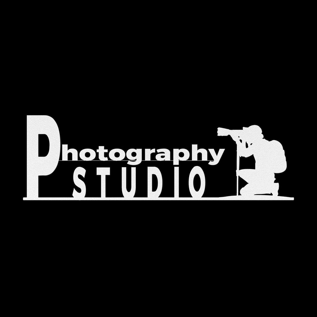 Custom Metal Business Logo Sign: Photographer Studio Decor