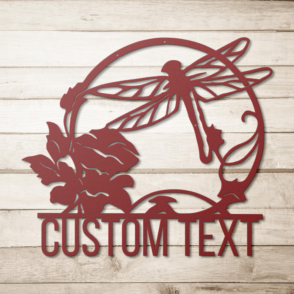 Custom Dragonfly Wall Art - Personalized Metal Garden Decor | Unique Patio Gift