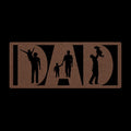 DAD Metal Sign: Father & Child Silhouette, Personalized Garage Decor