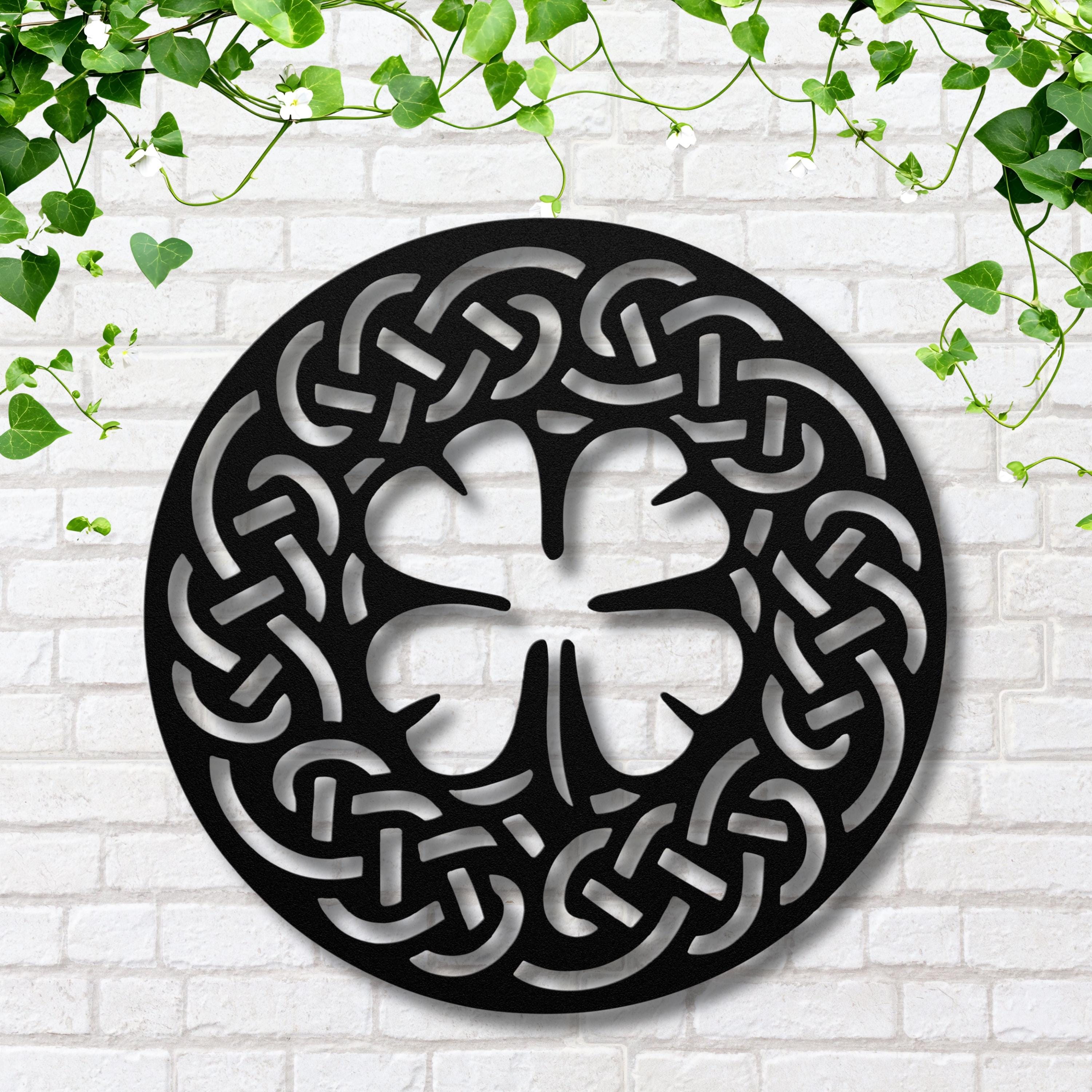 Celtic Clover Metal Wall Art, Shamrock Knot Sign, Irish Heritage Decor, St Patrick's Gift, Lucky Clover