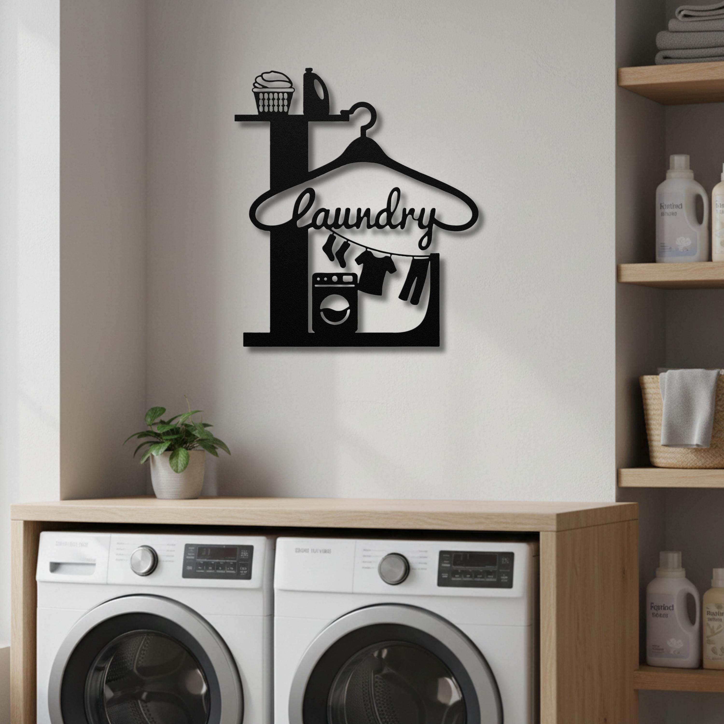 Laundry Room Metal Sign, Custom Utility Decor, Farmhouse Laundry Wall Art, Washing Room Gift