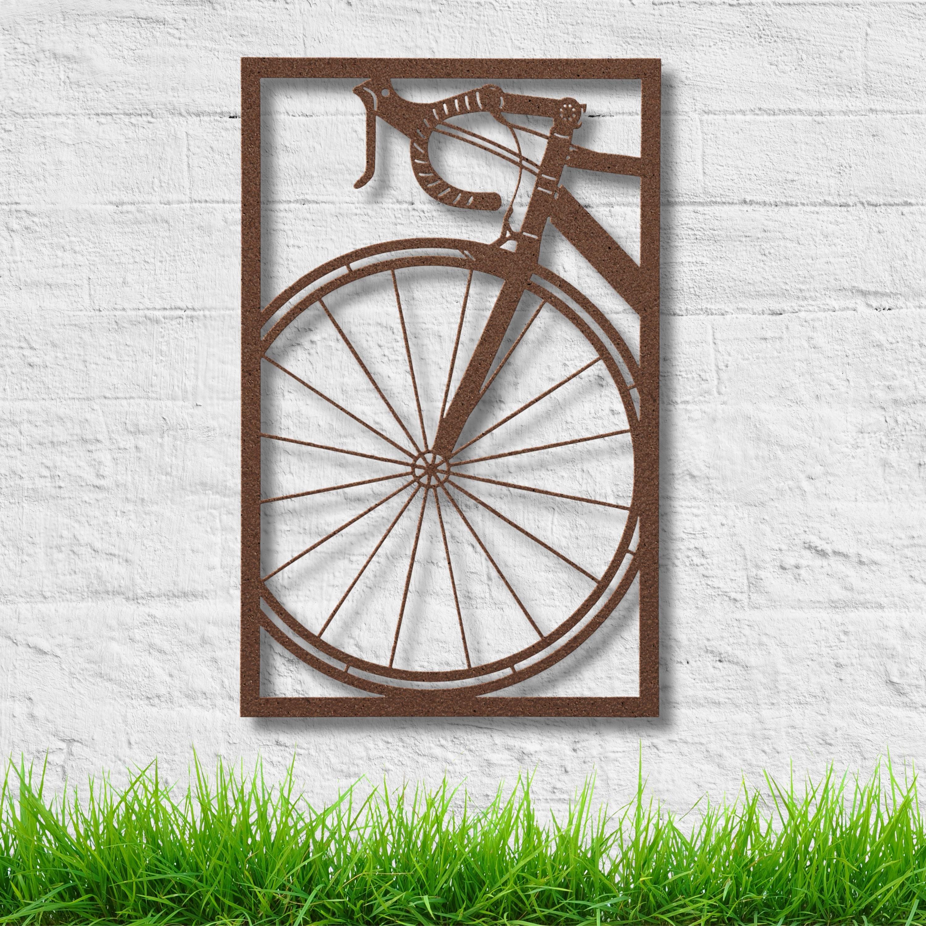 Road Bike Wall Art – Custom Metal Bike Sign | Bicycle Silhouette Art & Modern Sports Decor