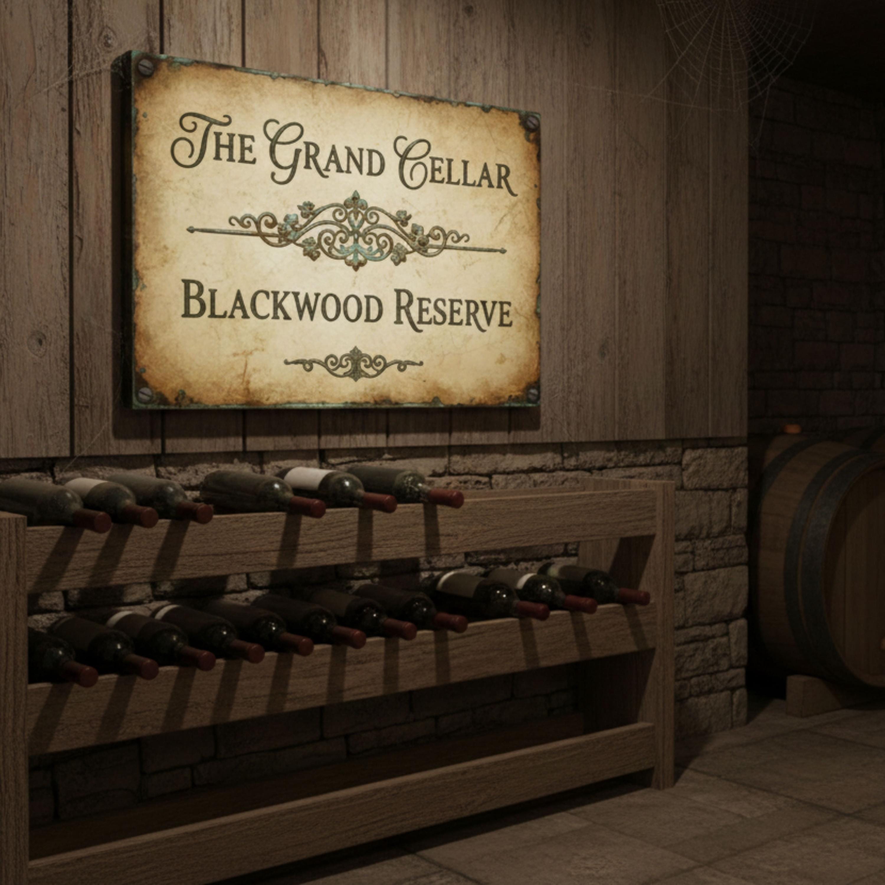 Custom Wine Cellar Metal Sign, Vintage Vineyard Art, Rustic Wine Tasting Room Gift