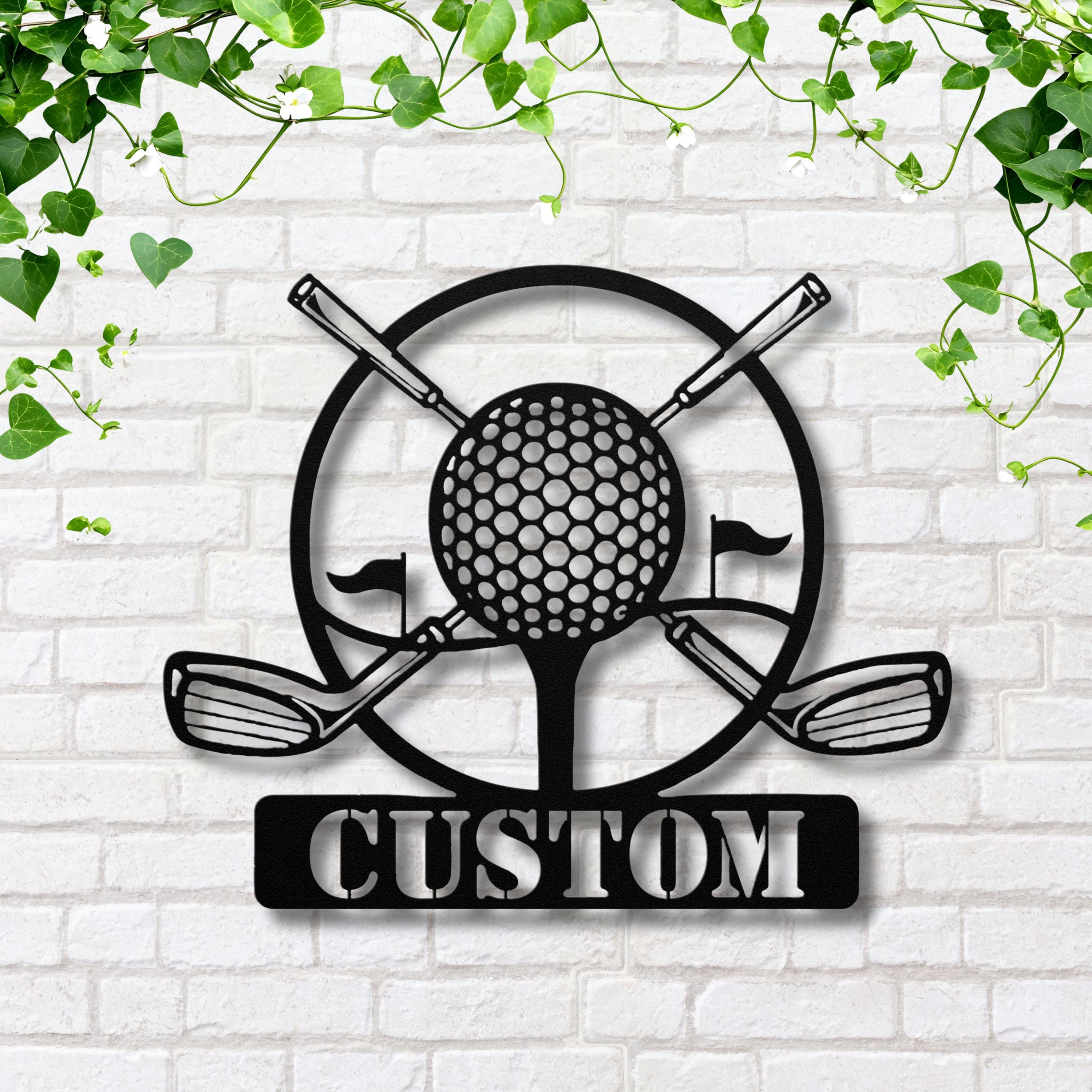 Personalized Golf Metal Sign, Golfer Man Cave Decor