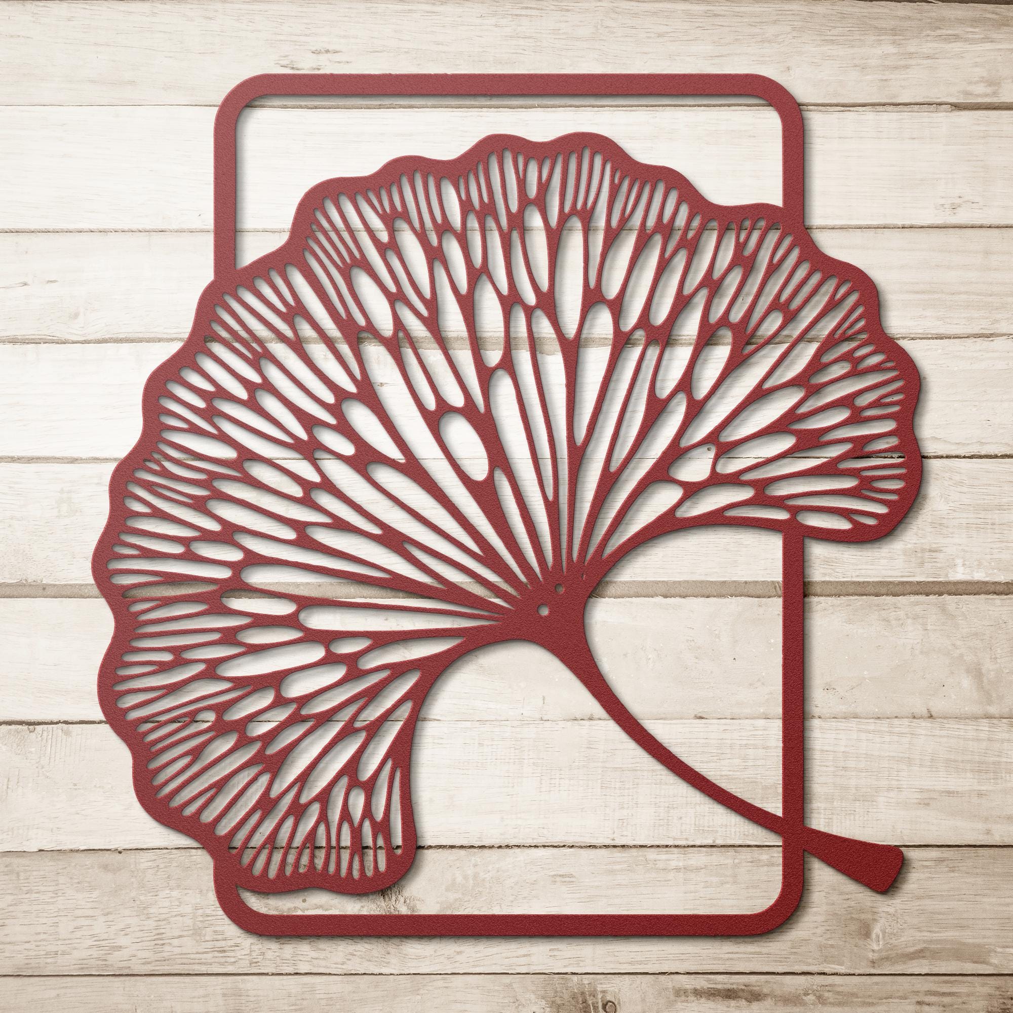 Ginkgo Leaf Metal Art – Large Botanical Wall Decor | Nature Lover Gift