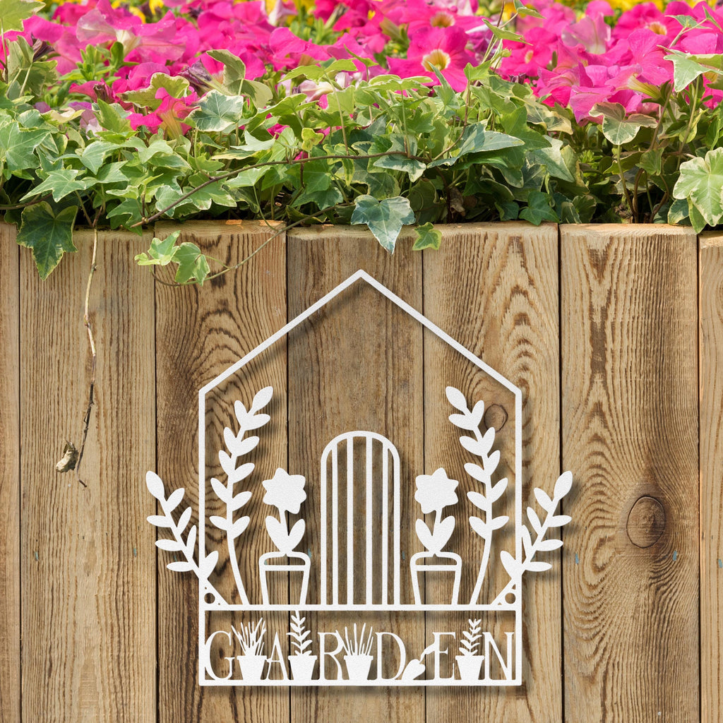 Garden Metal Sign, Greenhouse Wall Art, Botanical Decor, Plant Lover Gift, Outdoor Art, Potting Shed