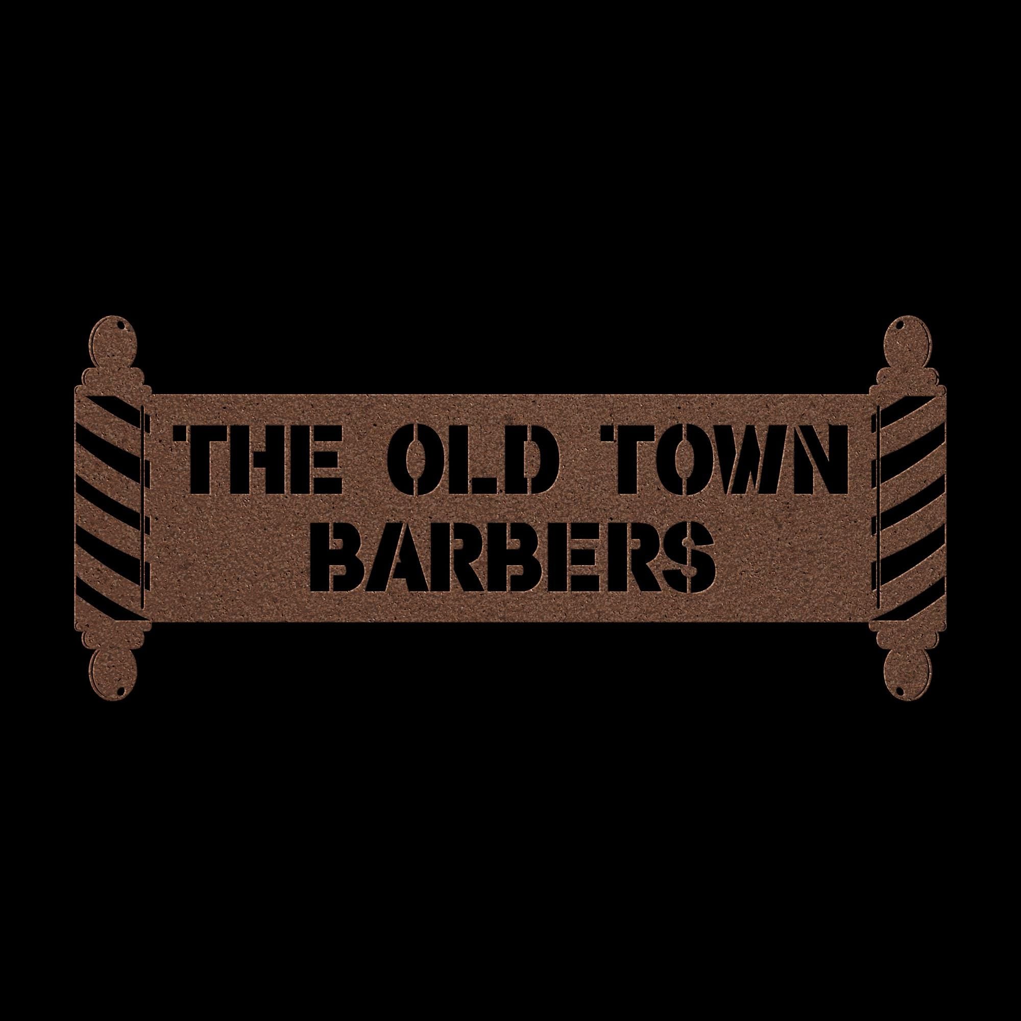 Custom Metal Barbershop Sign: Barber Pole Logo, Personalized Business Decor