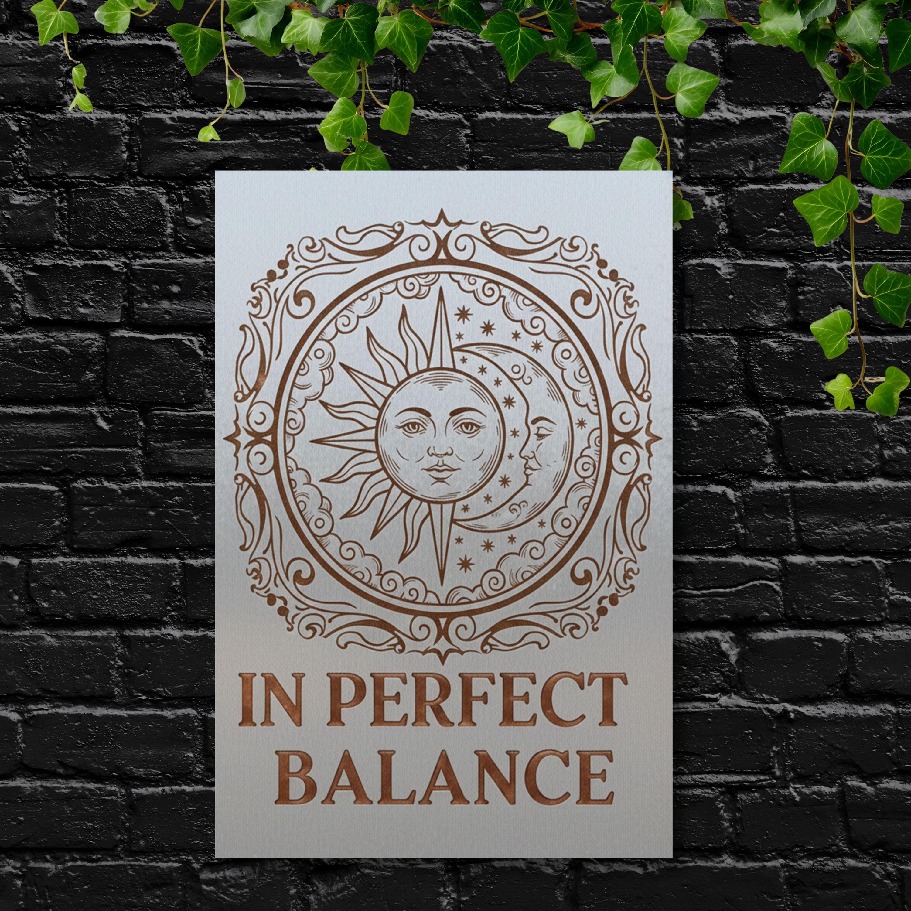 Custom Sun and Moon Metal Sign, Personalized Celestial Wall Art, In Perfect Balance Decor