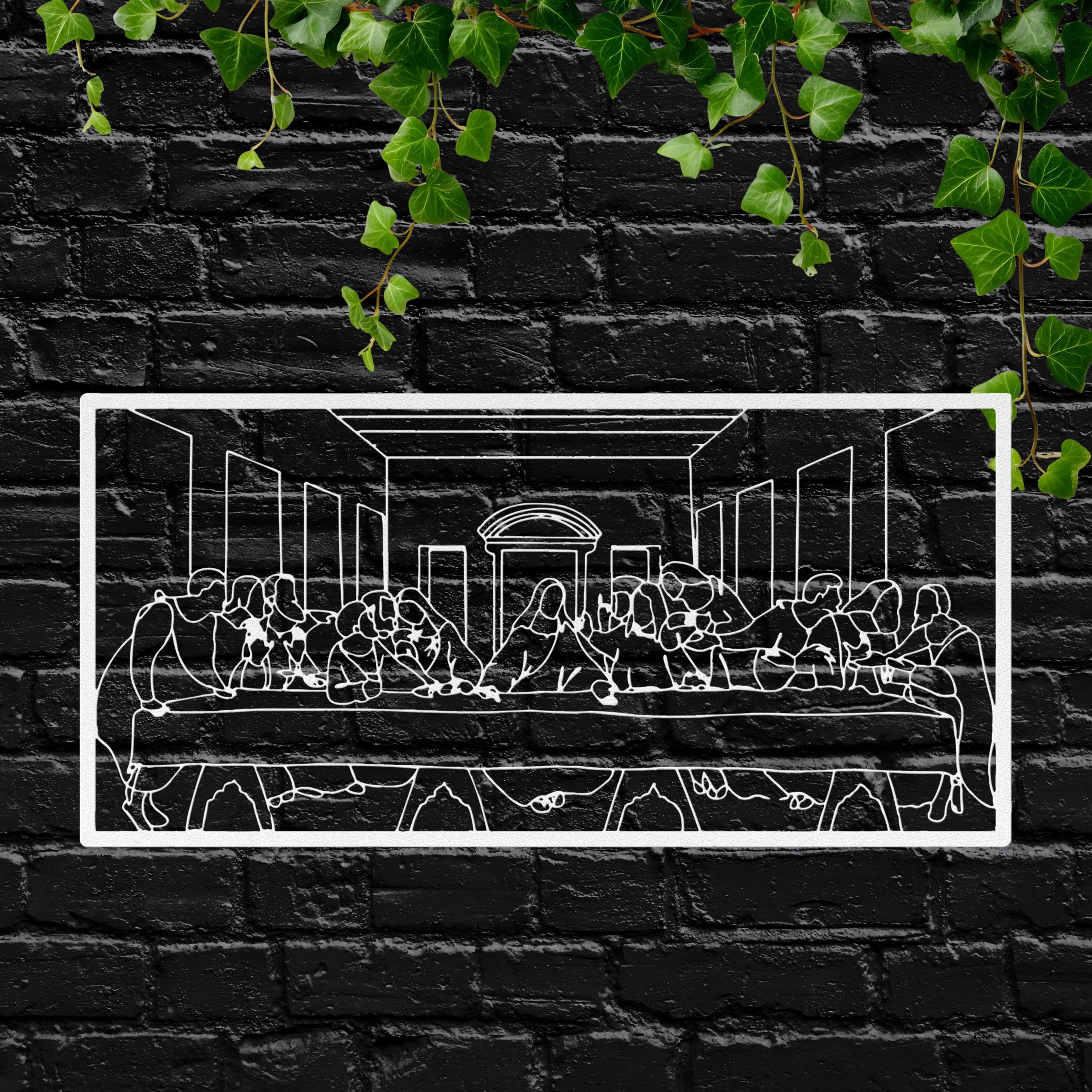 Last Supper Metal Art - Die Cut Religious Wall Decor | Christian Metal Sign
