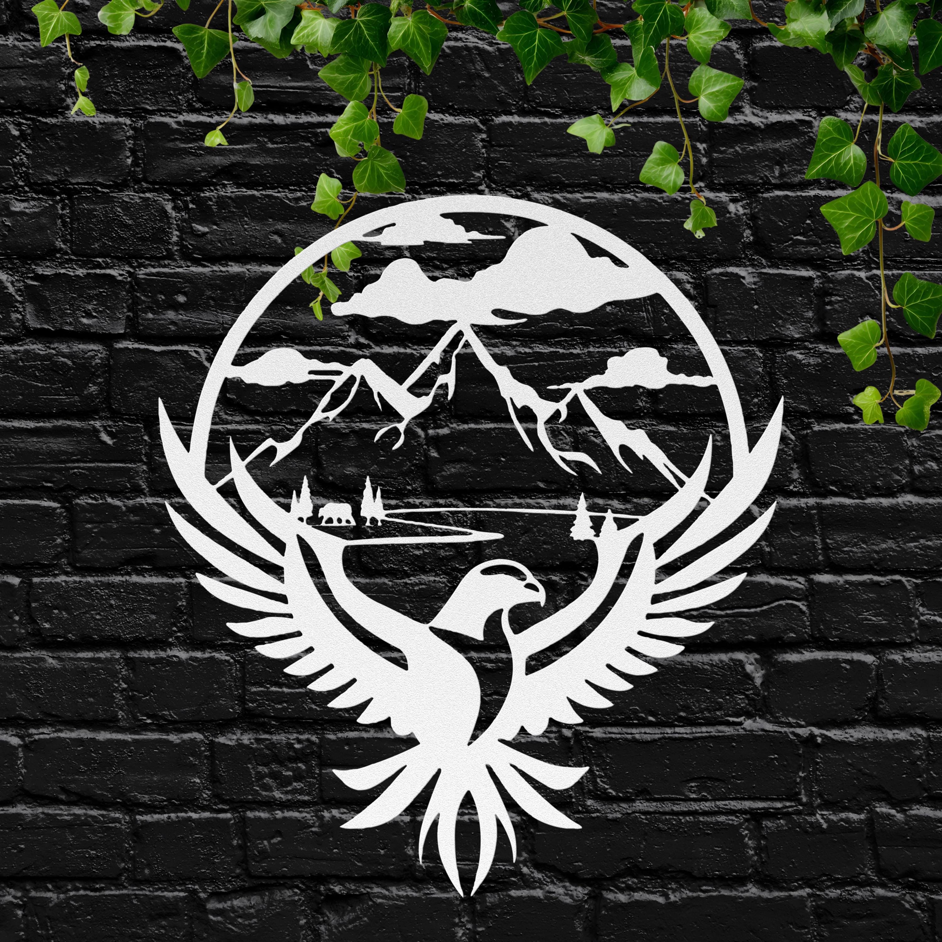 Eagle Mountain Metal Wall Art, Rustic Wildlife Decor