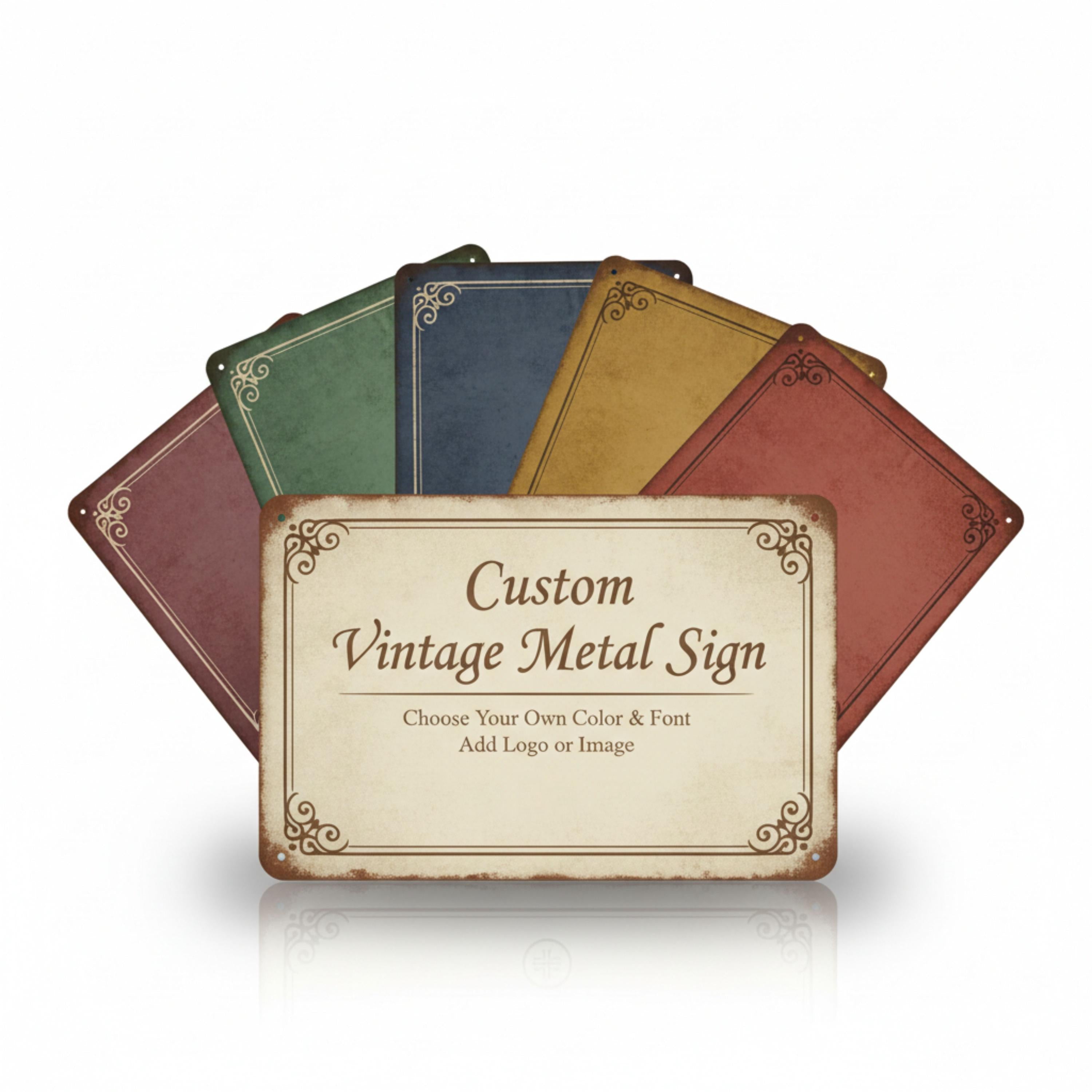 Vintage Custom Metal Sign - Rustic Farmhouse Wall Decor - Personalized Gift
