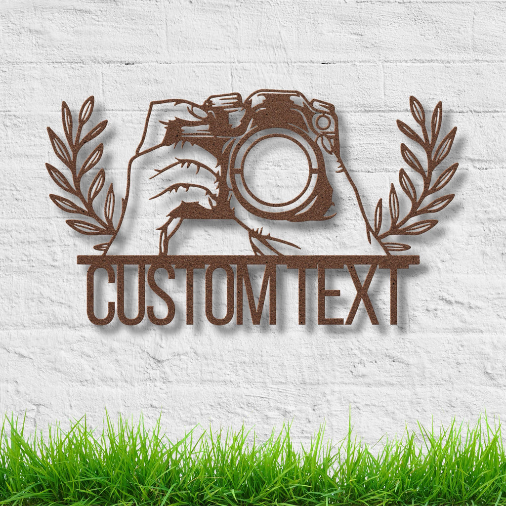 Personalized Metal Camera Sign, Photography Studio Decor