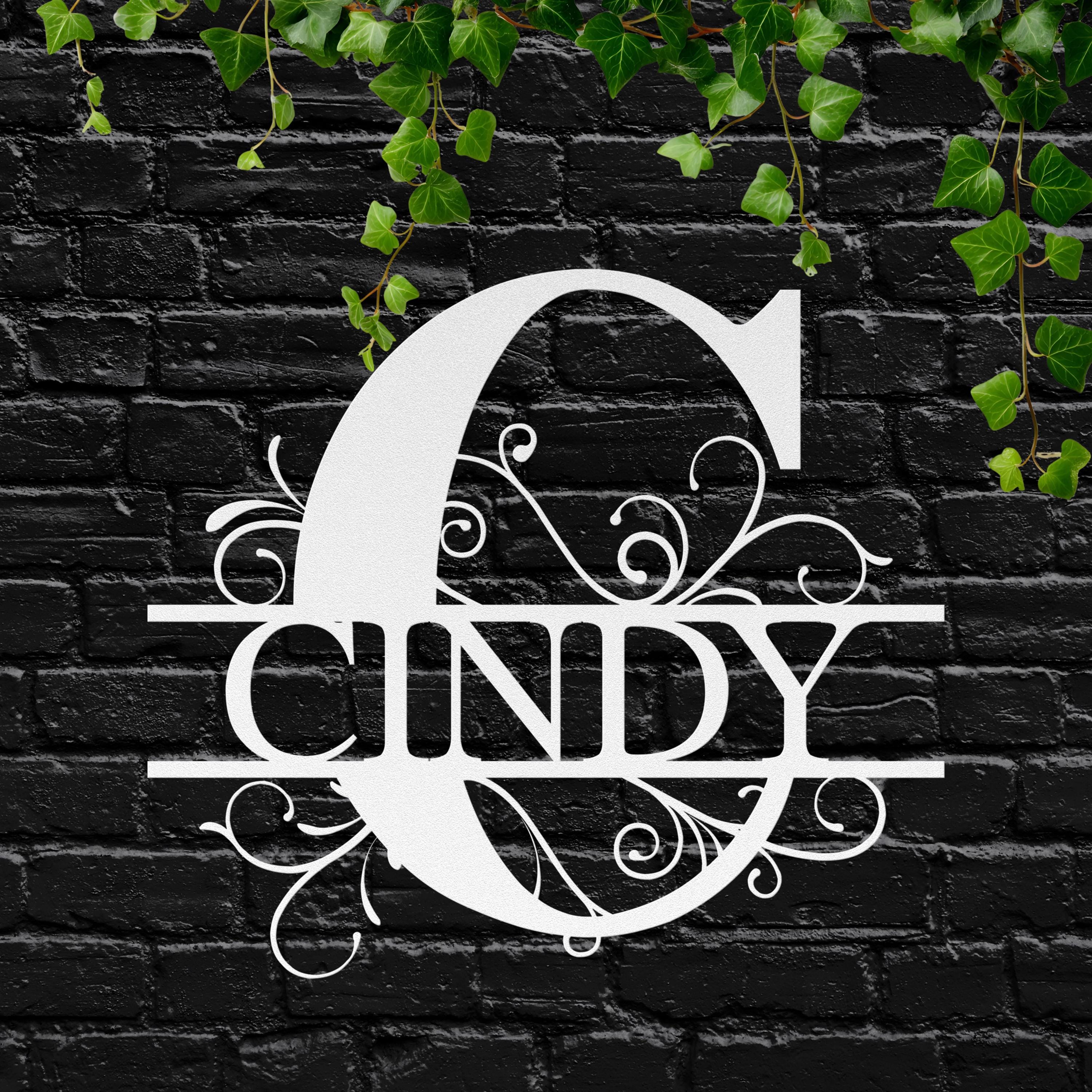 Personalized Split Letter Metal Sign, Custom Monogram, Housewarming Gift