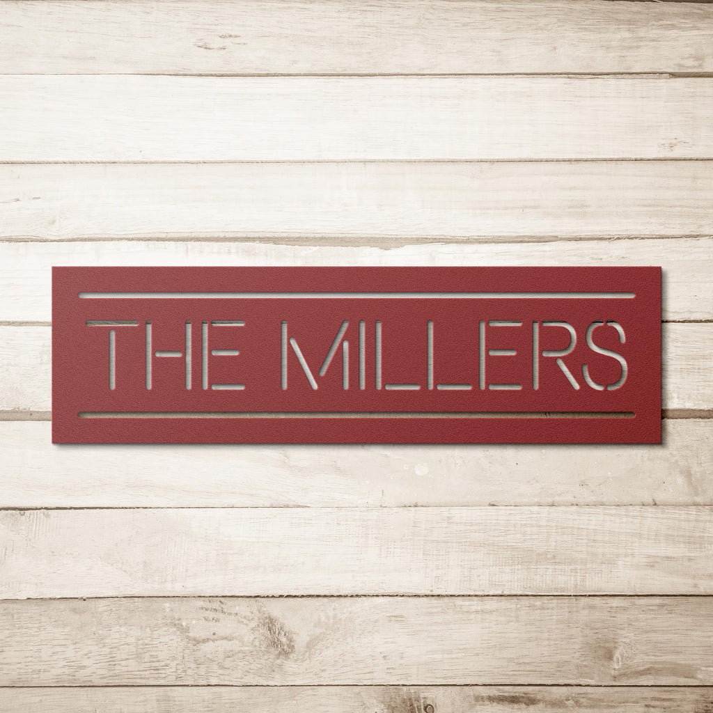 Housewarming Personalized Metal Name Sign: Custom Steel Wall Art