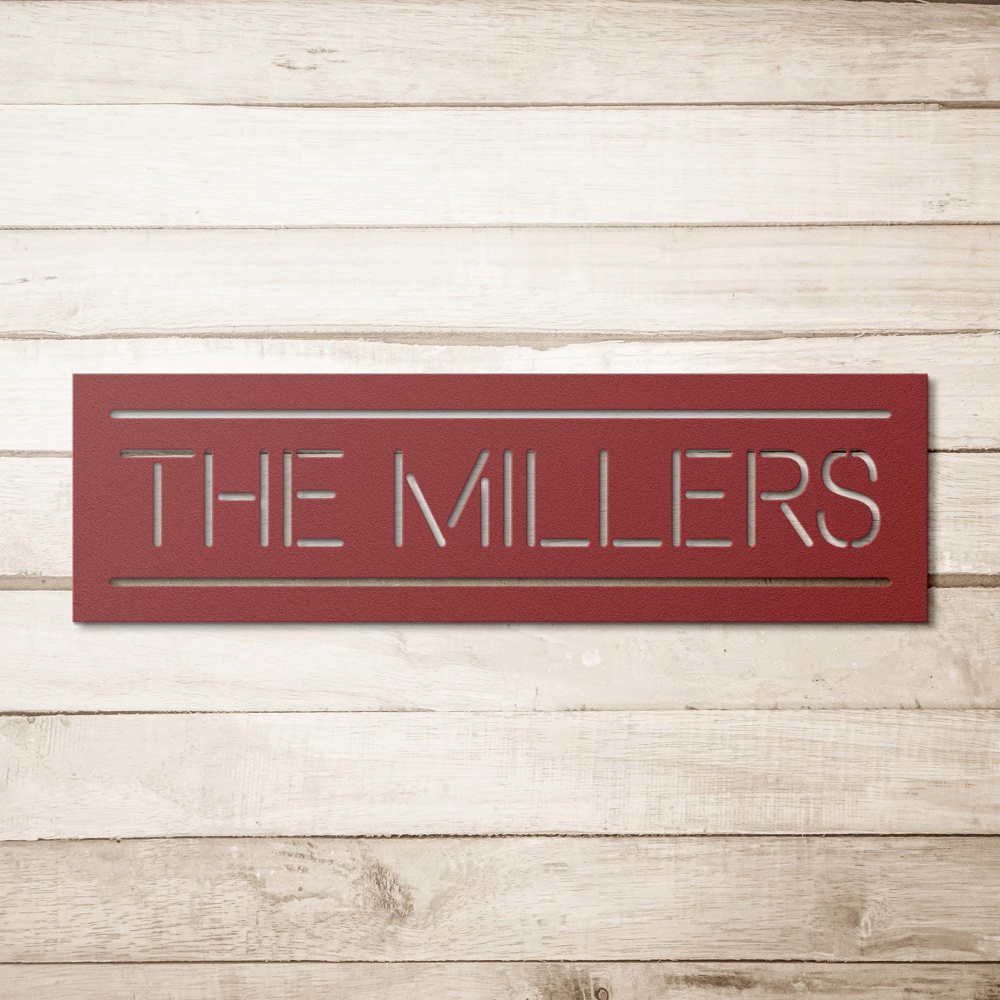 Housewarming Personalized Metal Name Sign: Custom Steel Wall Art