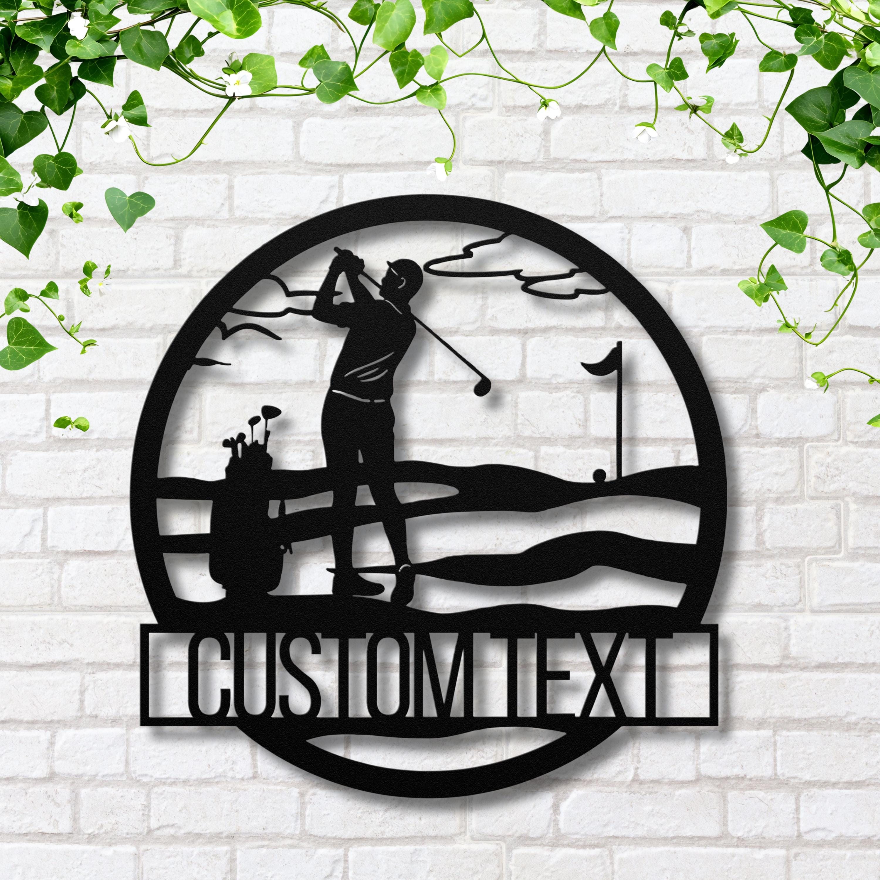 Custom Golfer Metal Sign, Golf Course Wall Decor, Personalized Gift
