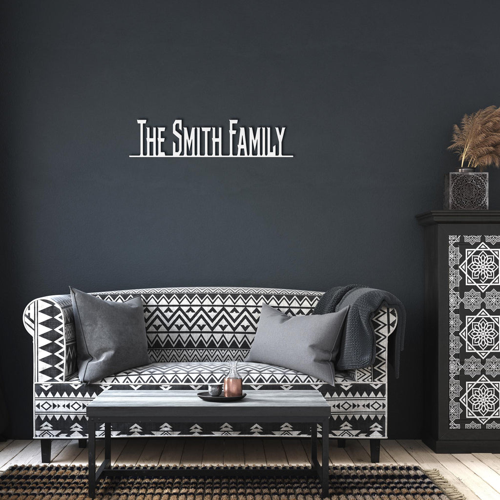 Personalized Metal Family Name Sign - Beatles Font Style