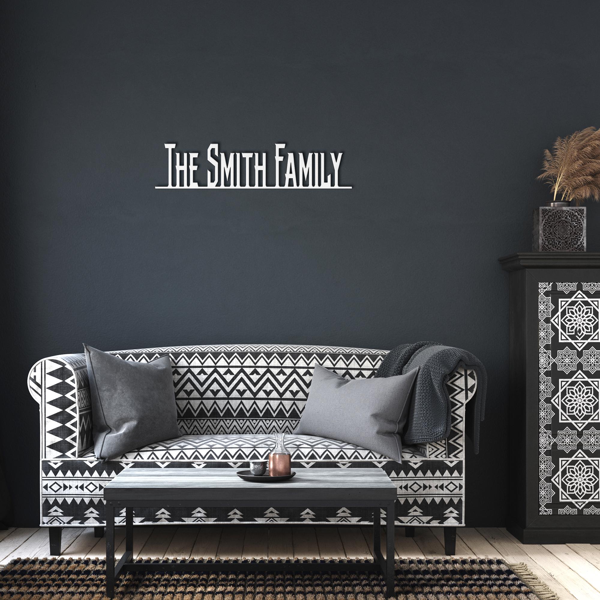 Personalized Metal Family Name Sign - Beatles Font Style