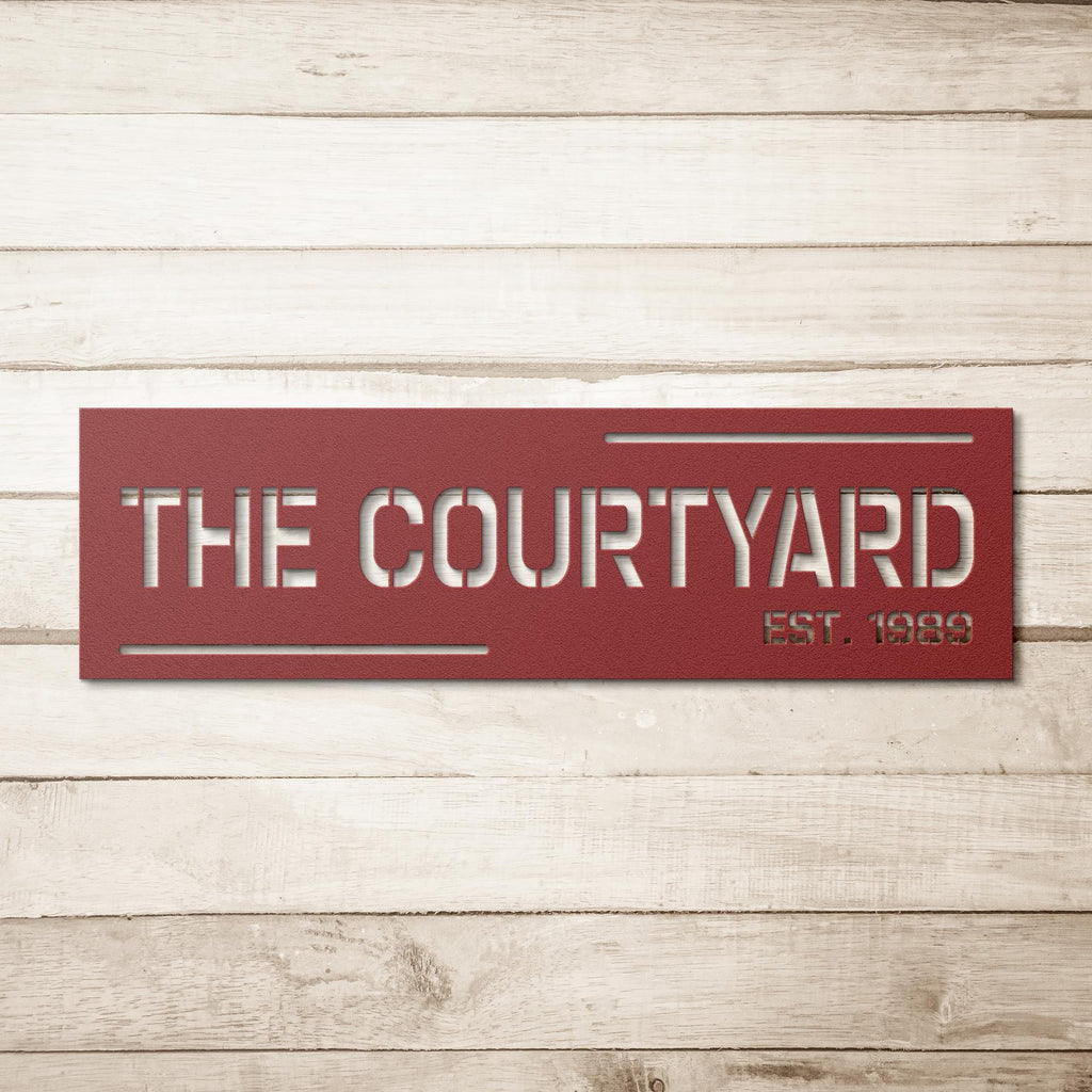 Custom Metal Name Sign: Personalized Outdoor Courtyard Decor